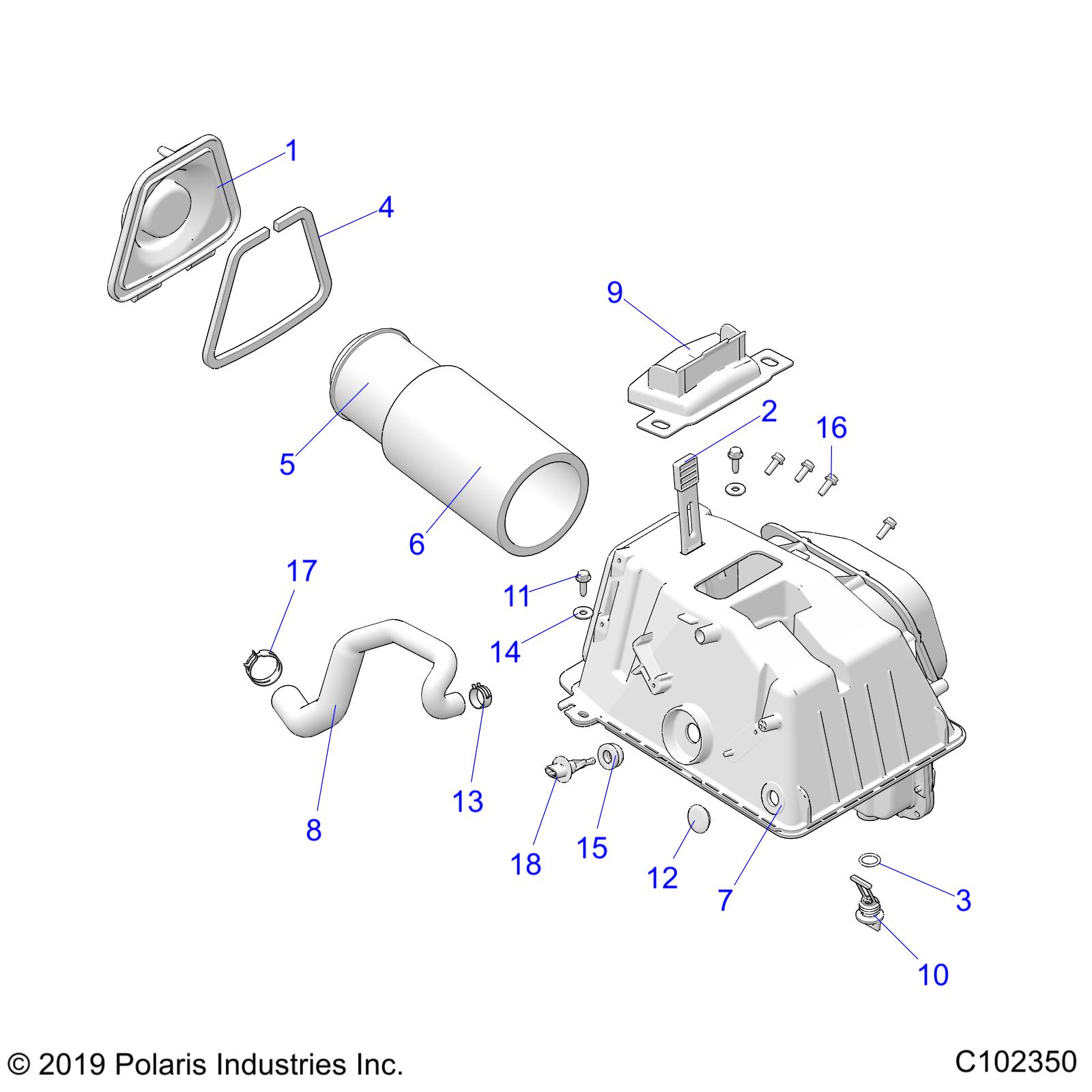 ENGINE, AIR INTAKE - A21SGE95FK/S95CK/S95FK (C102350)