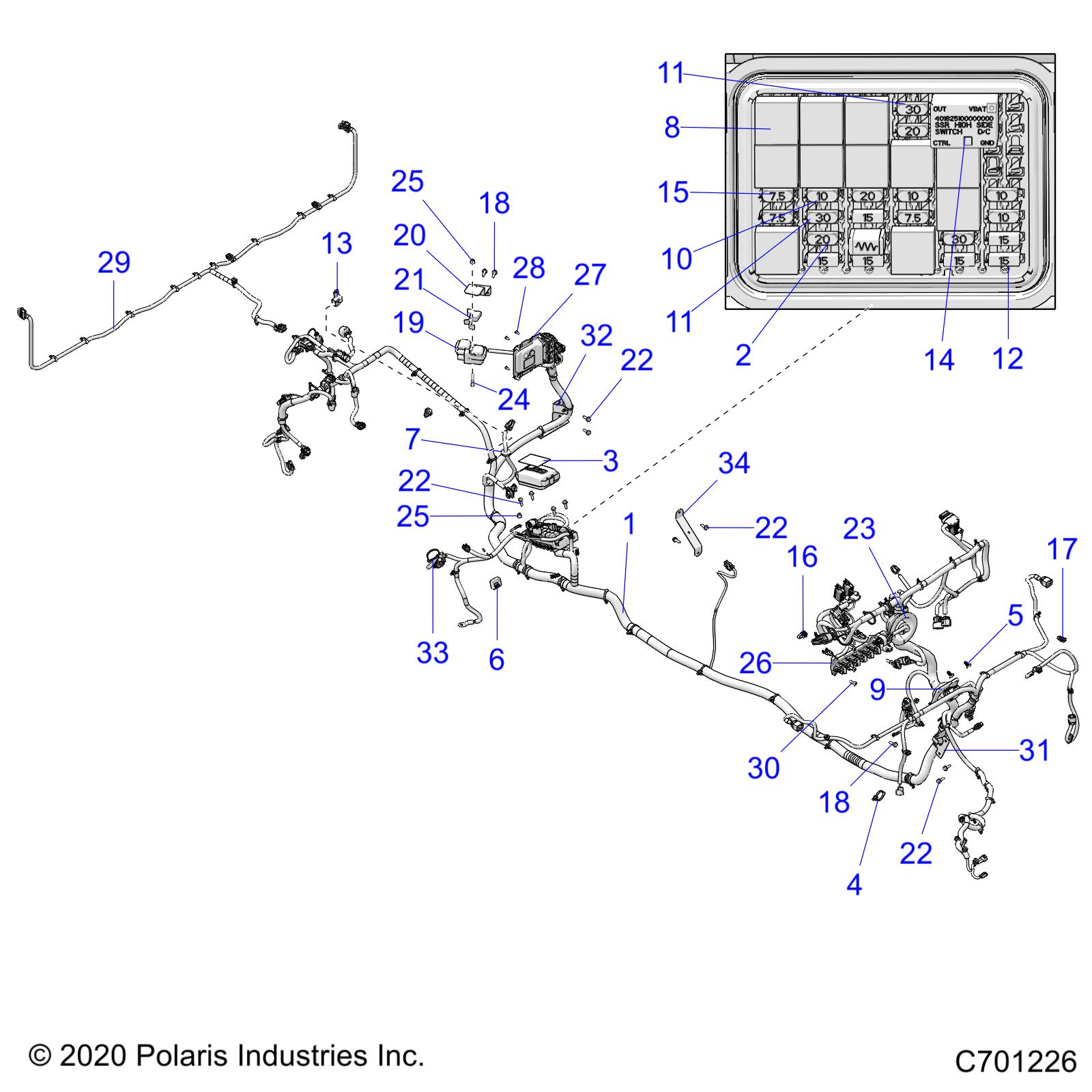 ELECTRICAL, WIRE HARNESS - R21RSY99A9/AC/AP/AW/B9/BC/BP/BW (C701226)