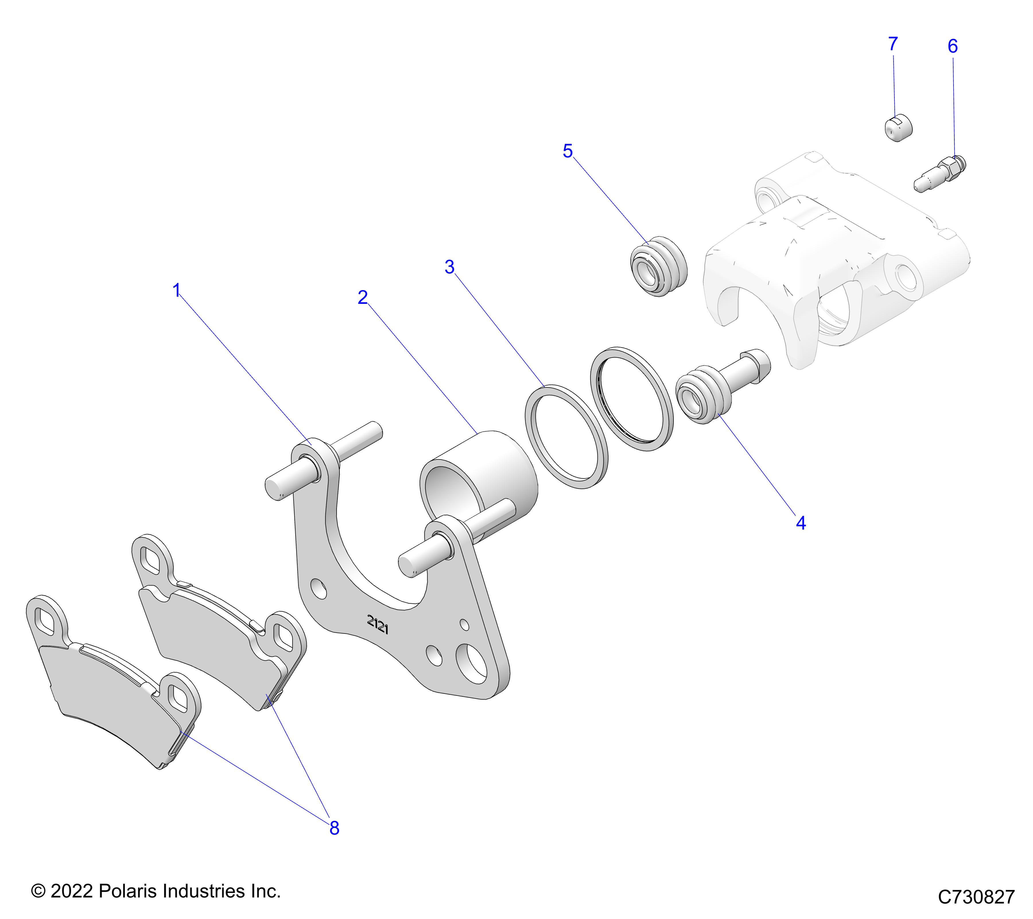 BRAKES, CALIPER, FRONT - R25MAU57Z5/B5/Z6/B6 (C730827)