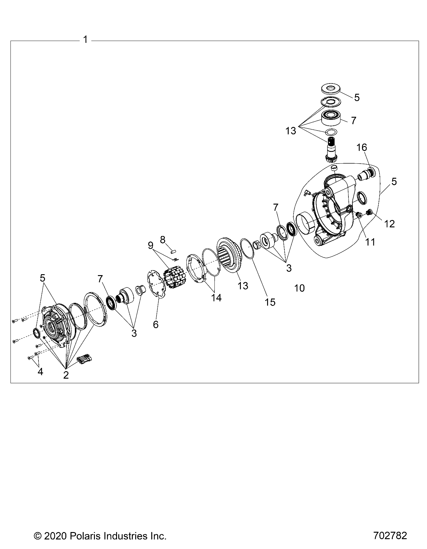 DRIVE TRAIN, FRONT GEARCASE - R23TAA99A1/B1/TAE99A1/A9/B1/B9 (702782)