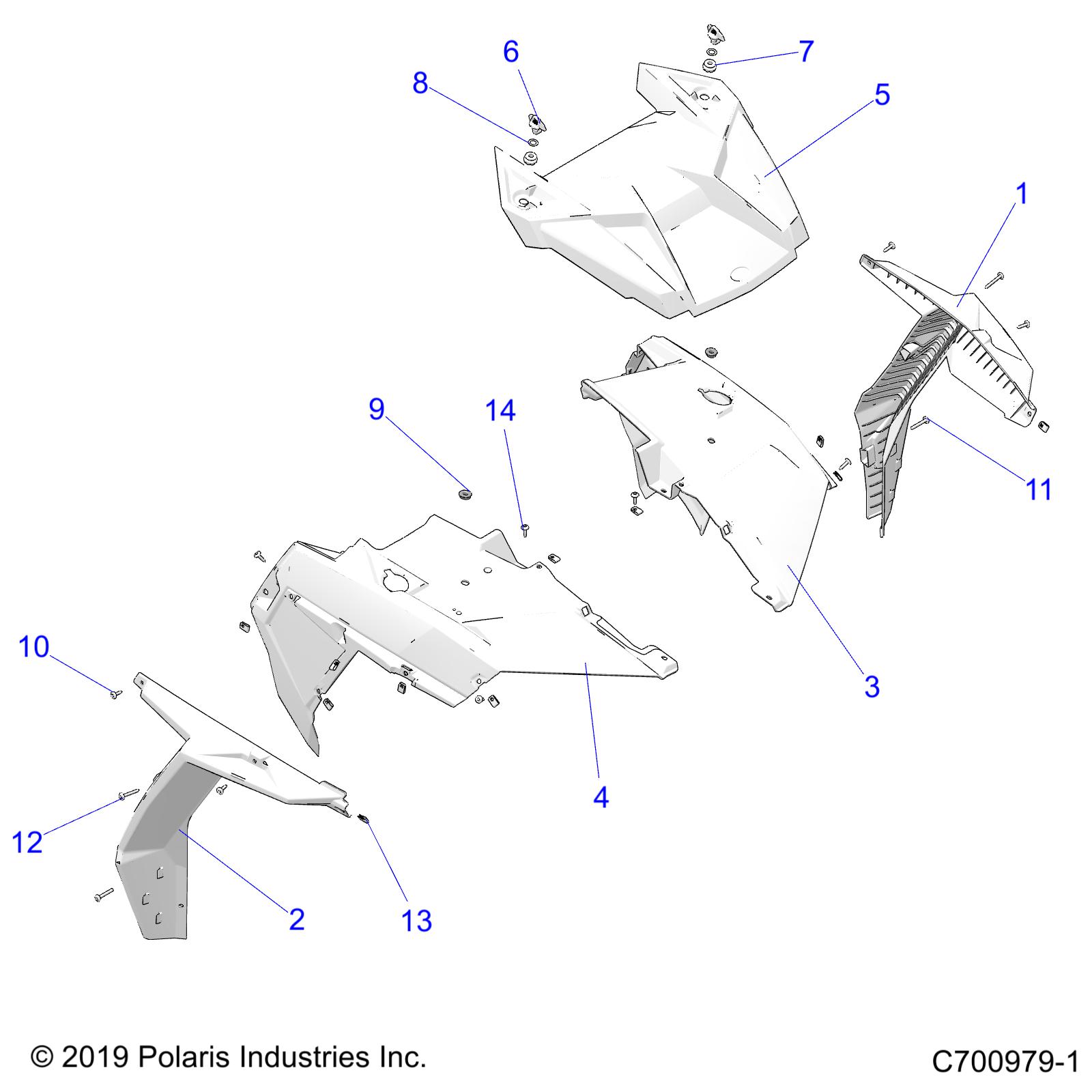 BODY, HOOD AND FRONT BODY WORK - Z23N4V99AL/BL/AR/BR (C700979-1)