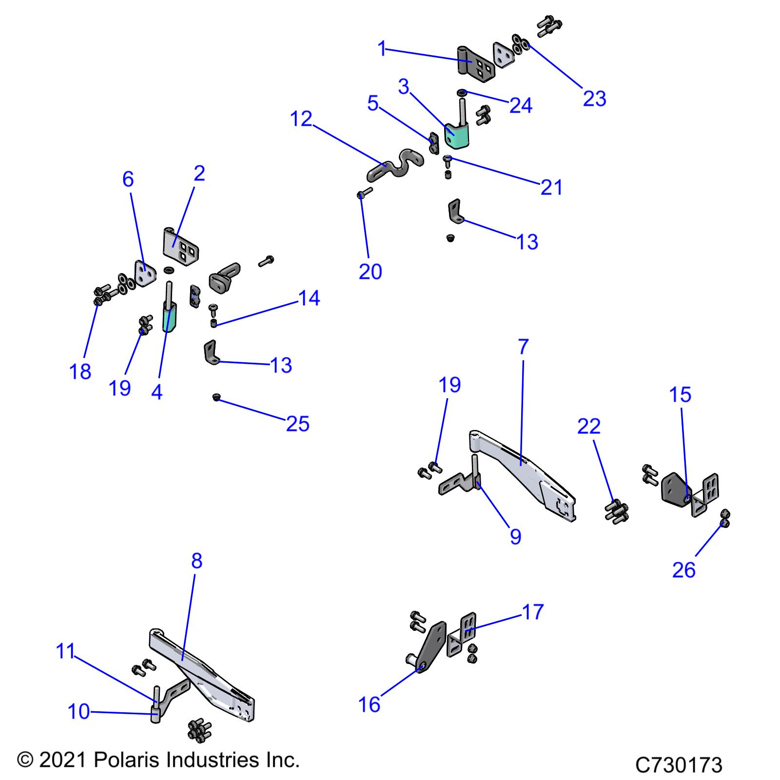 BODY, DOOR REAR MOUNTING - R24M4U57Z4/B4/Z9/B9 (C730173)