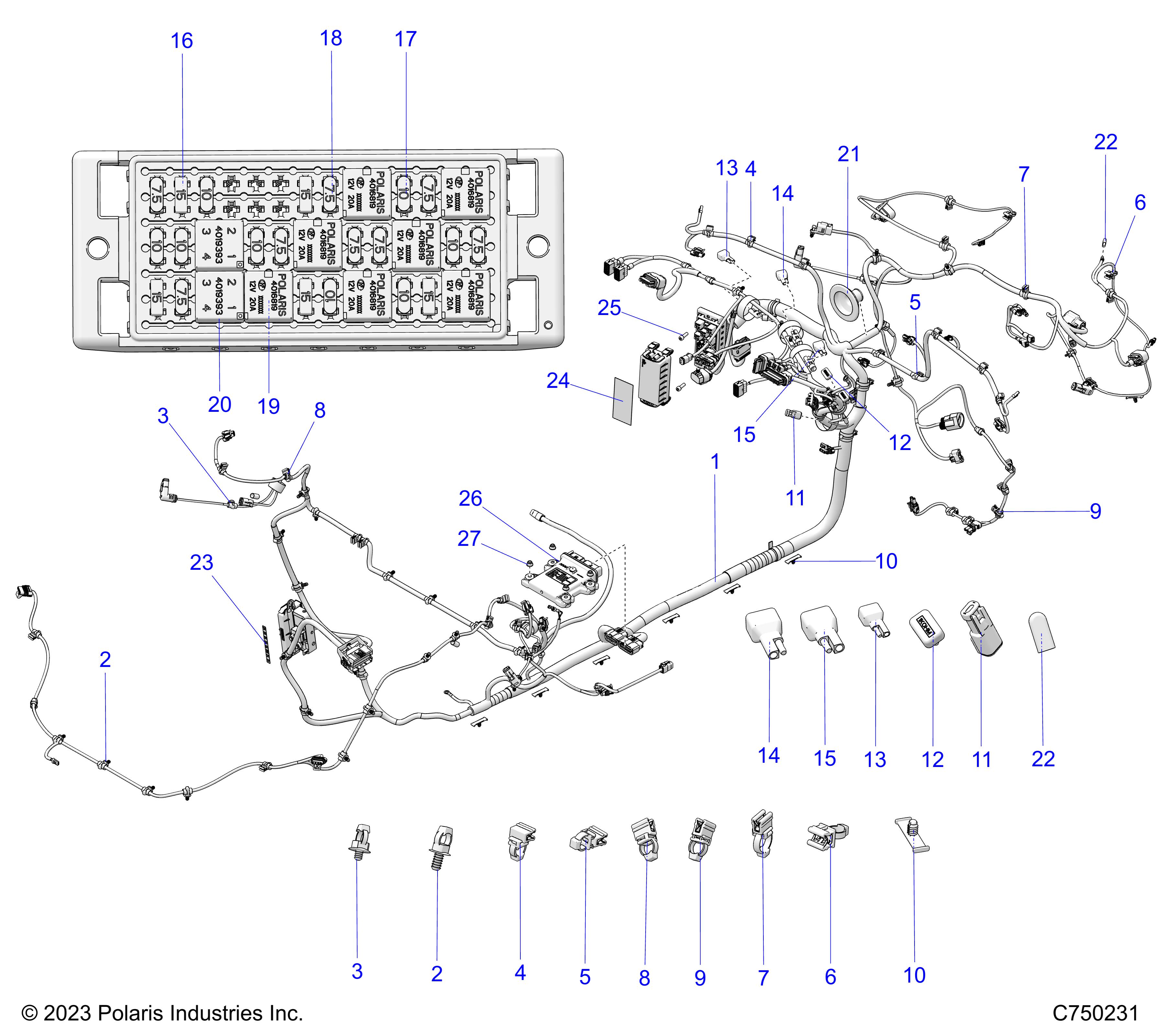 ELECTRICAL, WIRE HARNESS, CHASSIS - Z25RPD2KAK/BK/AJ/BJ/AM/BM (C750231)