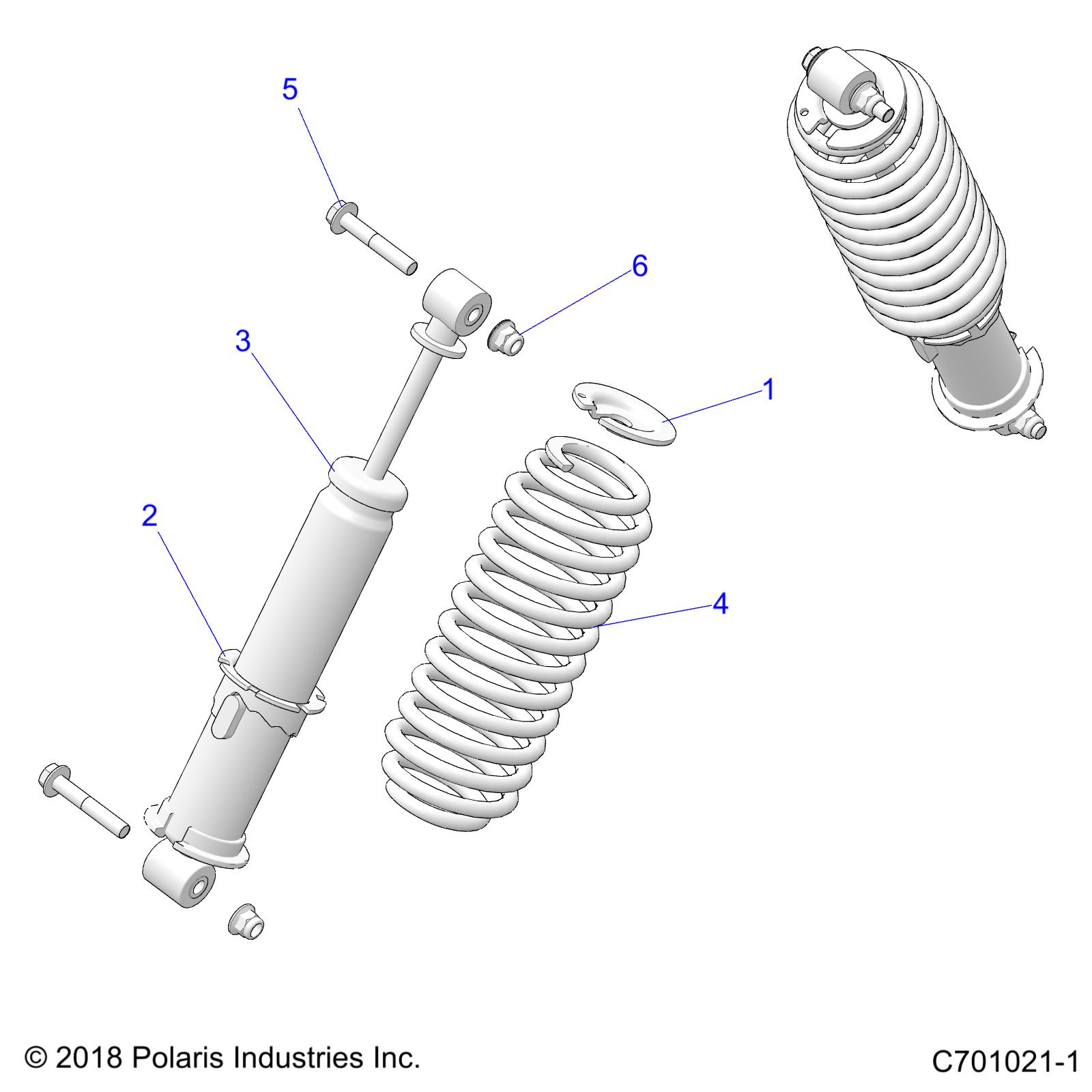 SUSPENSION, FRONT SHOCK - Z24A5E87A5(C701021-1)