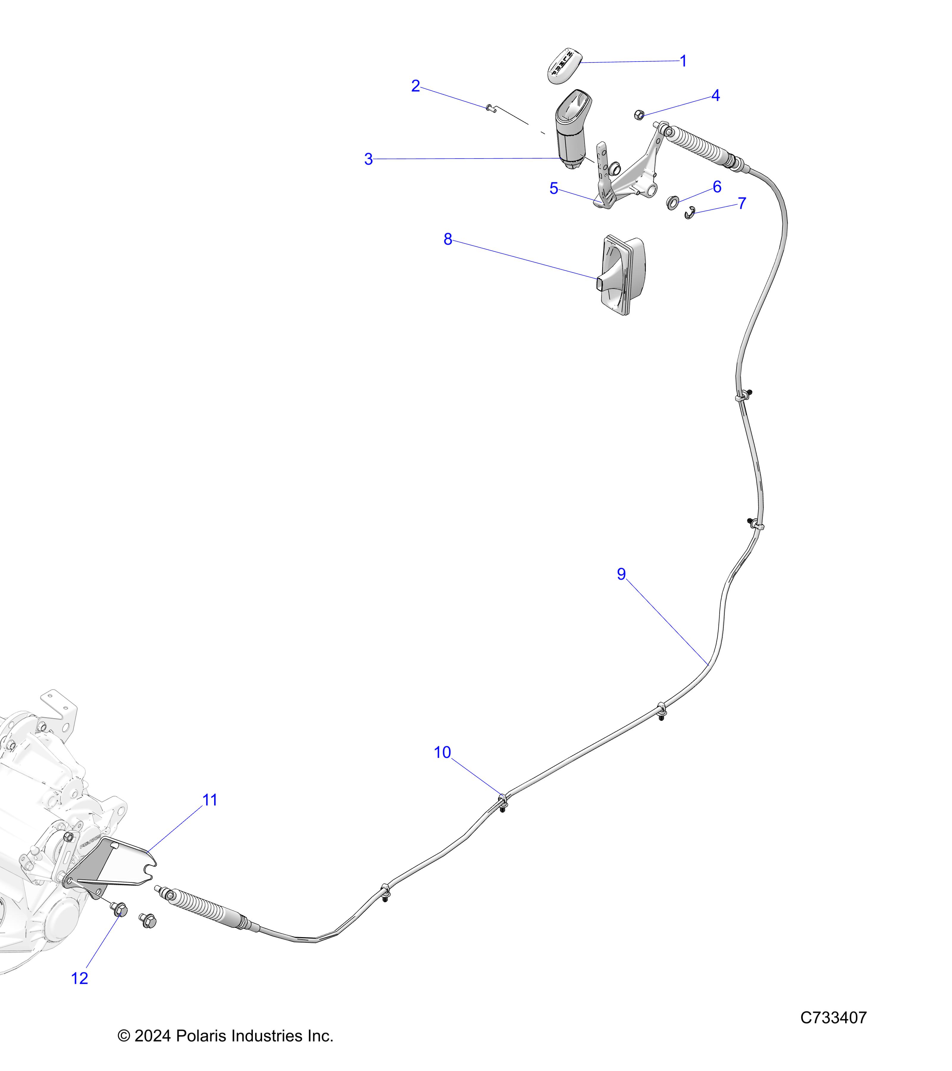 DRIVE TRAIN, GEAR SELECTOR - R25MAA57L1 (C730091)