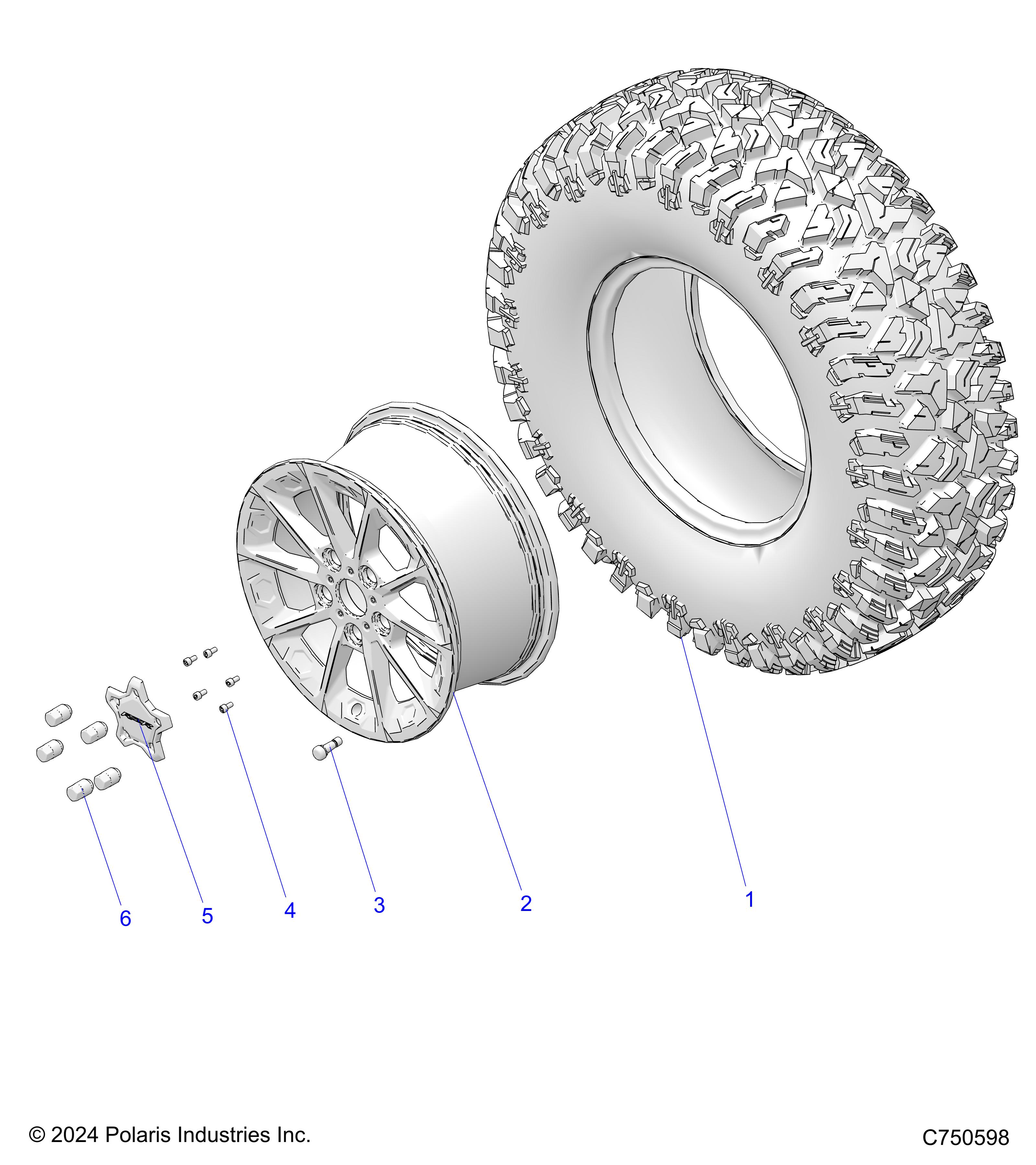 WHEELS, FRONT/REAR - Z25S4D92AA/AL/BA/BF/AF/BL (C750193)