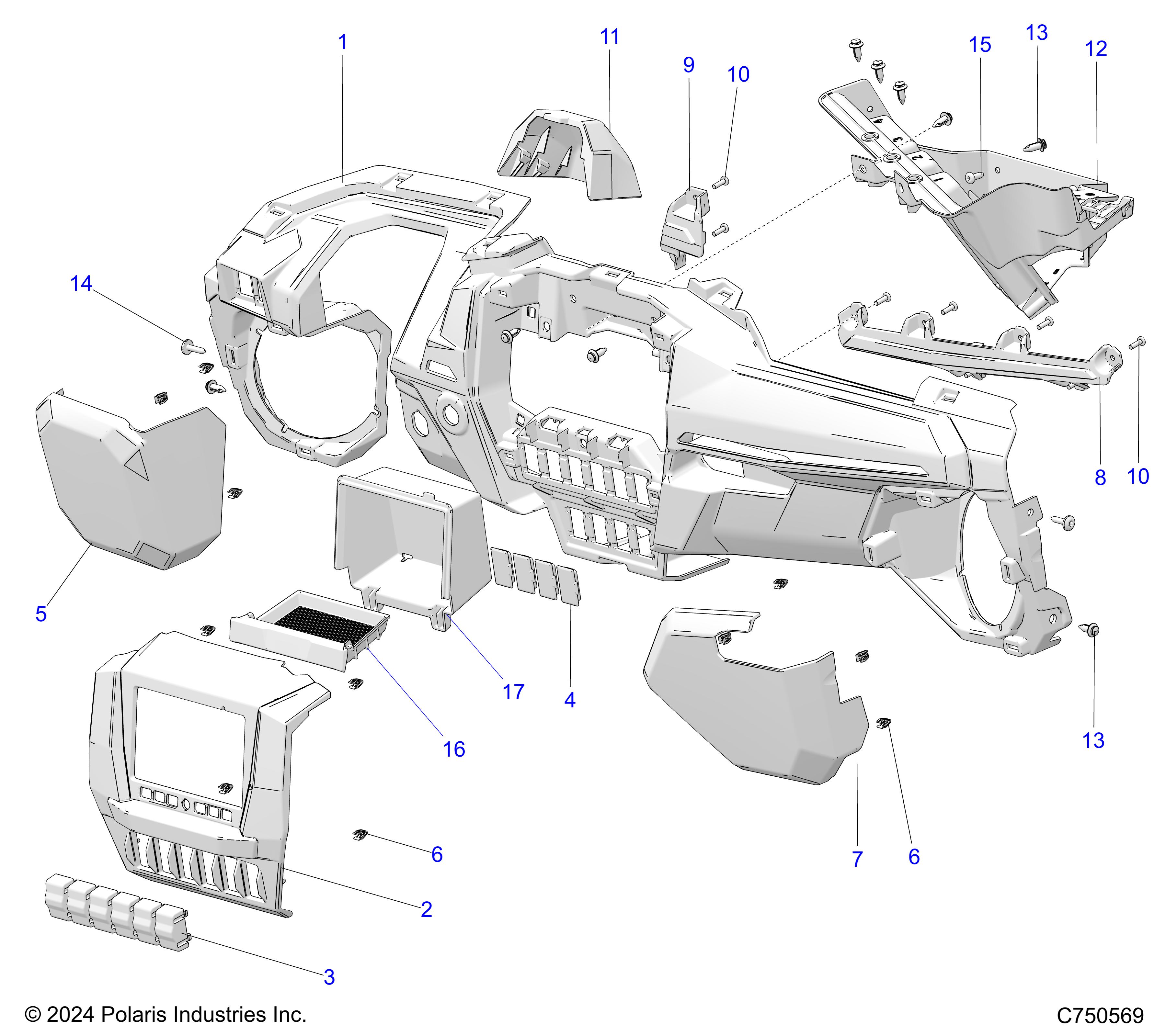 BODY, DASH LOWER - Z25XPE92A/92B (C750569)