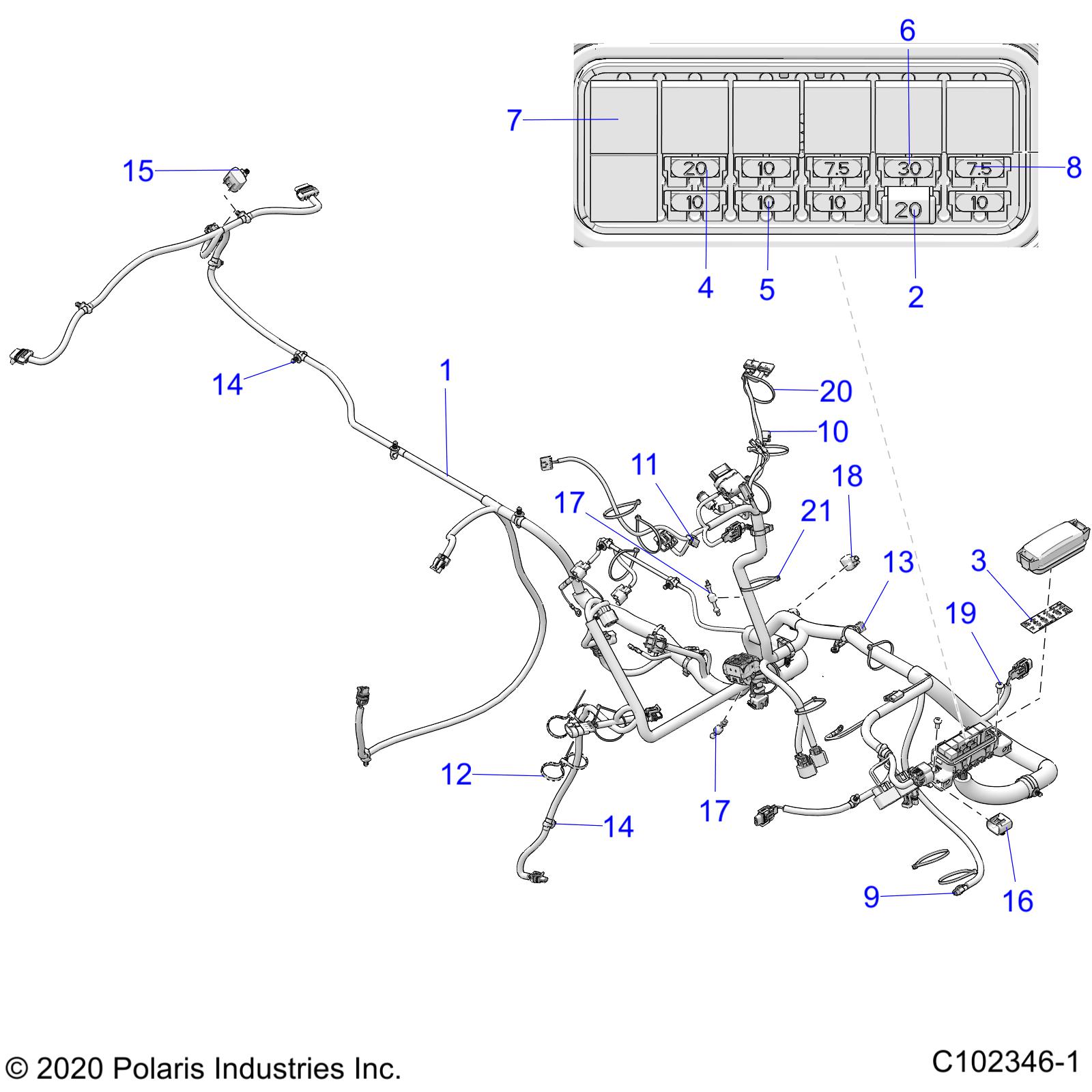 ELECTRICAL, HARNESS - A21SXA85A1/A7/CA1/CA7 (C102346-1)