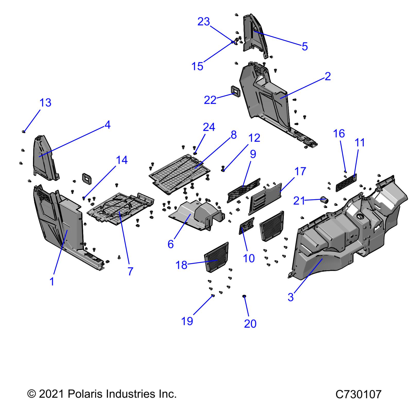 BODY, FLOOR and ROCKERS - R22MAU57B5 (C730107)