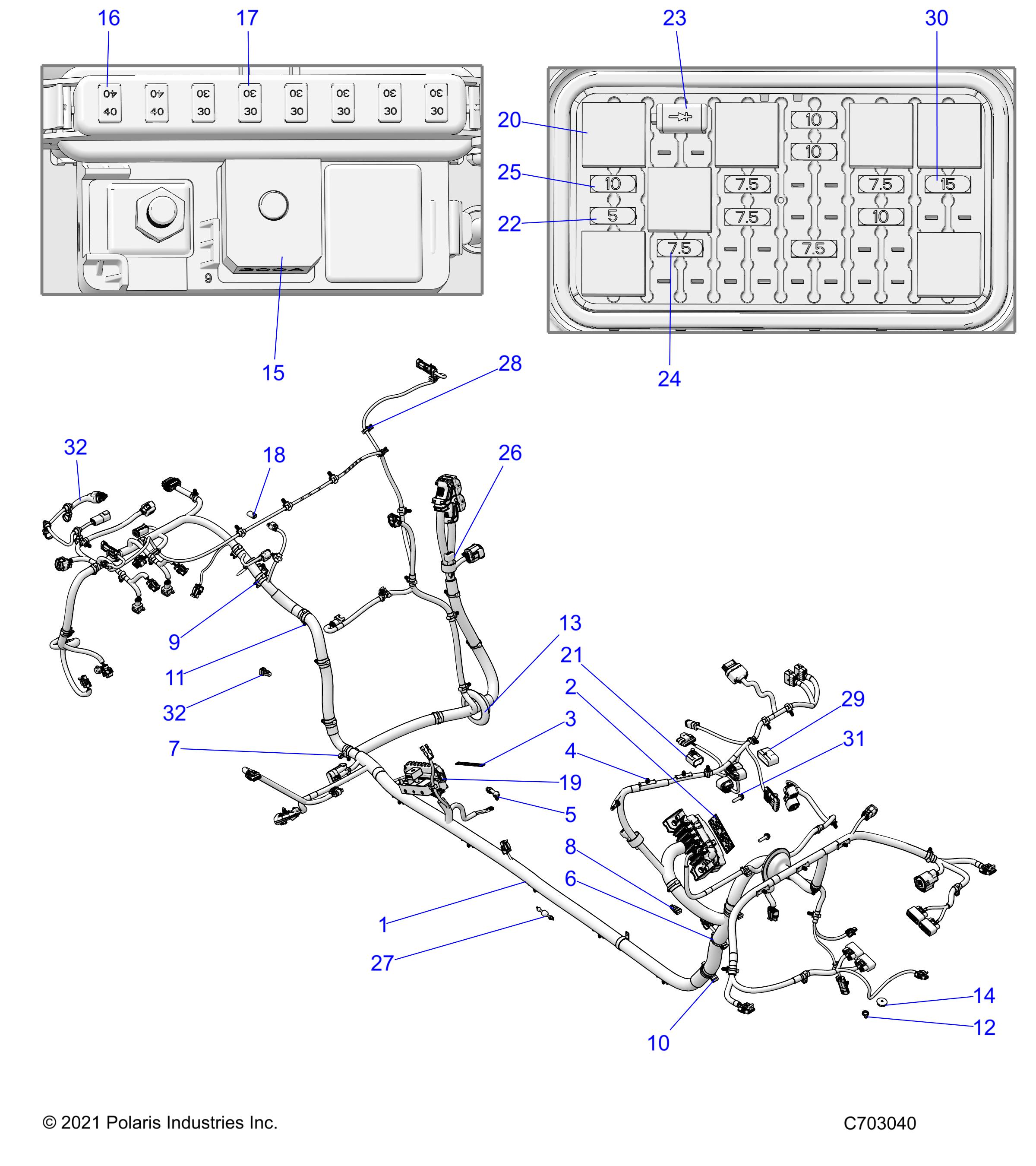 ELECTRICAL, WIRE HARNESS, CHASSIS, ULTIMATE LE - Z22MAE92AJ/BJ/AD/BD/AG/BG (C703040)