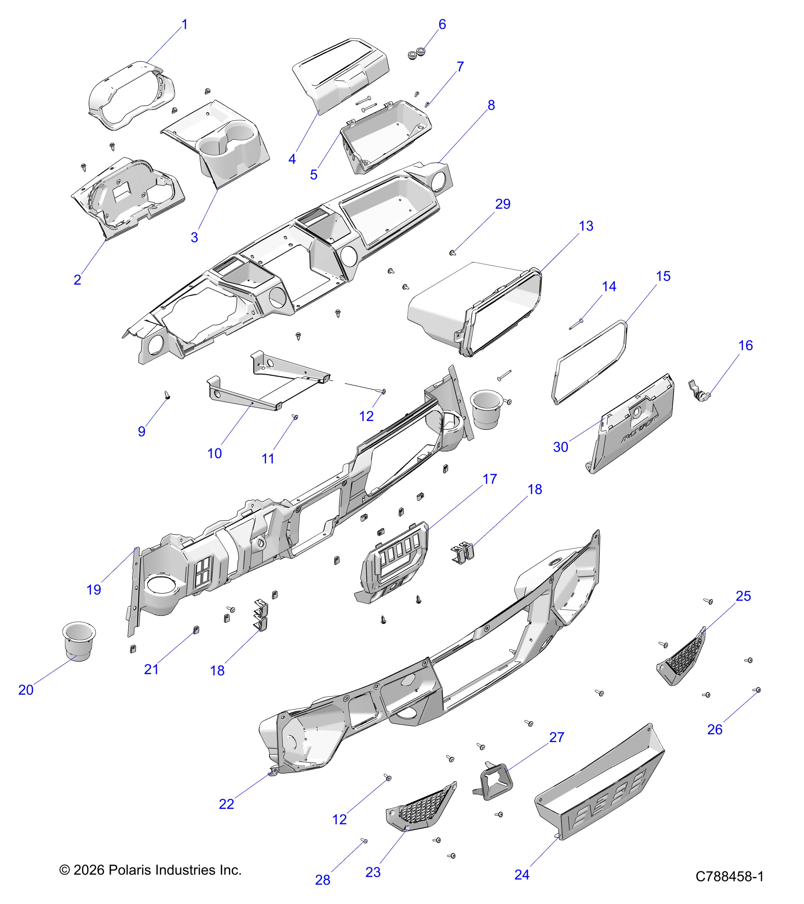 BODY, DASH - R26RRU99A9/AF/AH/AB/AS/B9/BF/BH/BB/BS (C788458-1)