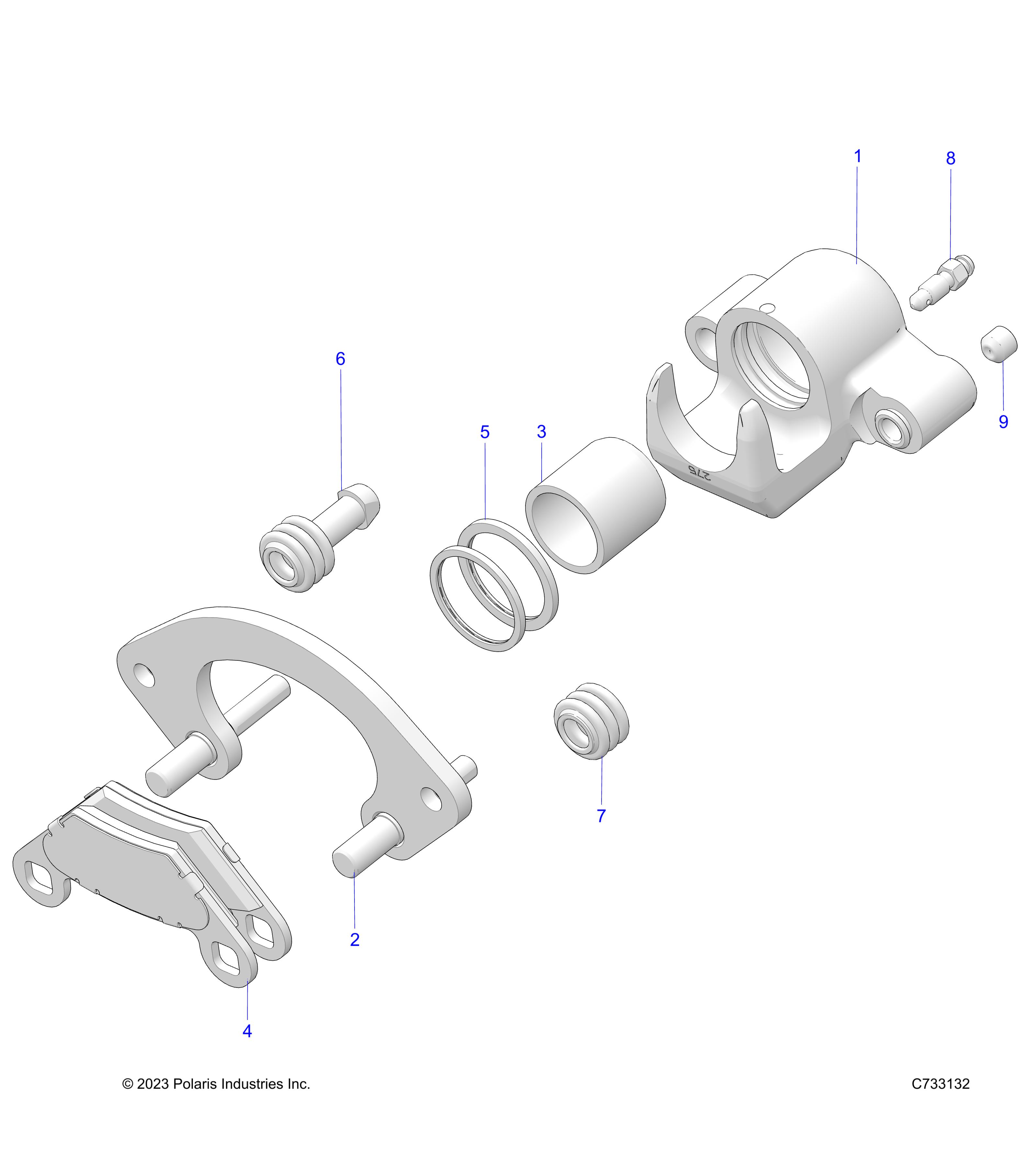 BRAKES, CALIPER, REAR - R24MAA5AJ1 (C733132)