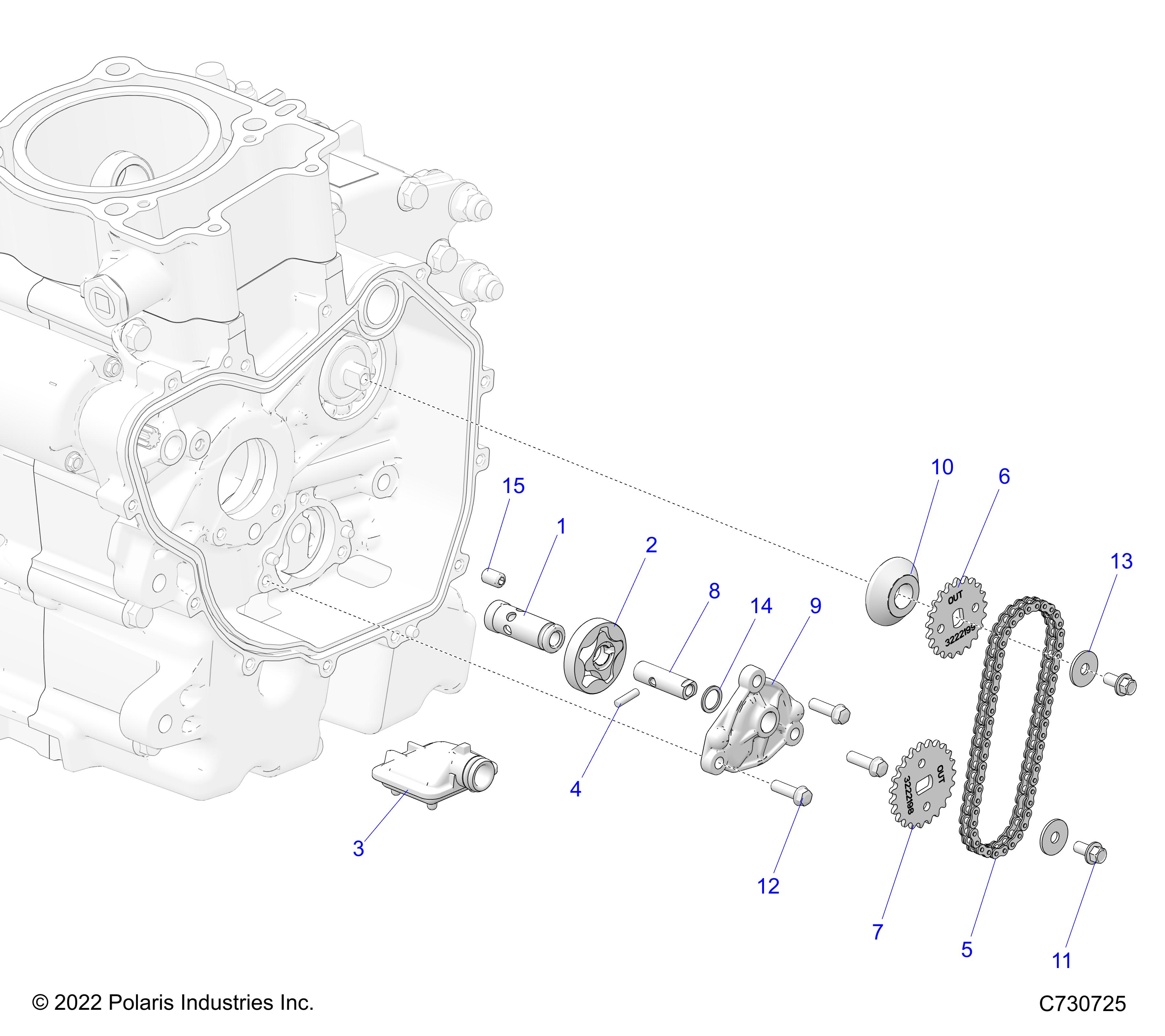 ENGINE, OIL PUMP - R25MAE57CK (C730725)