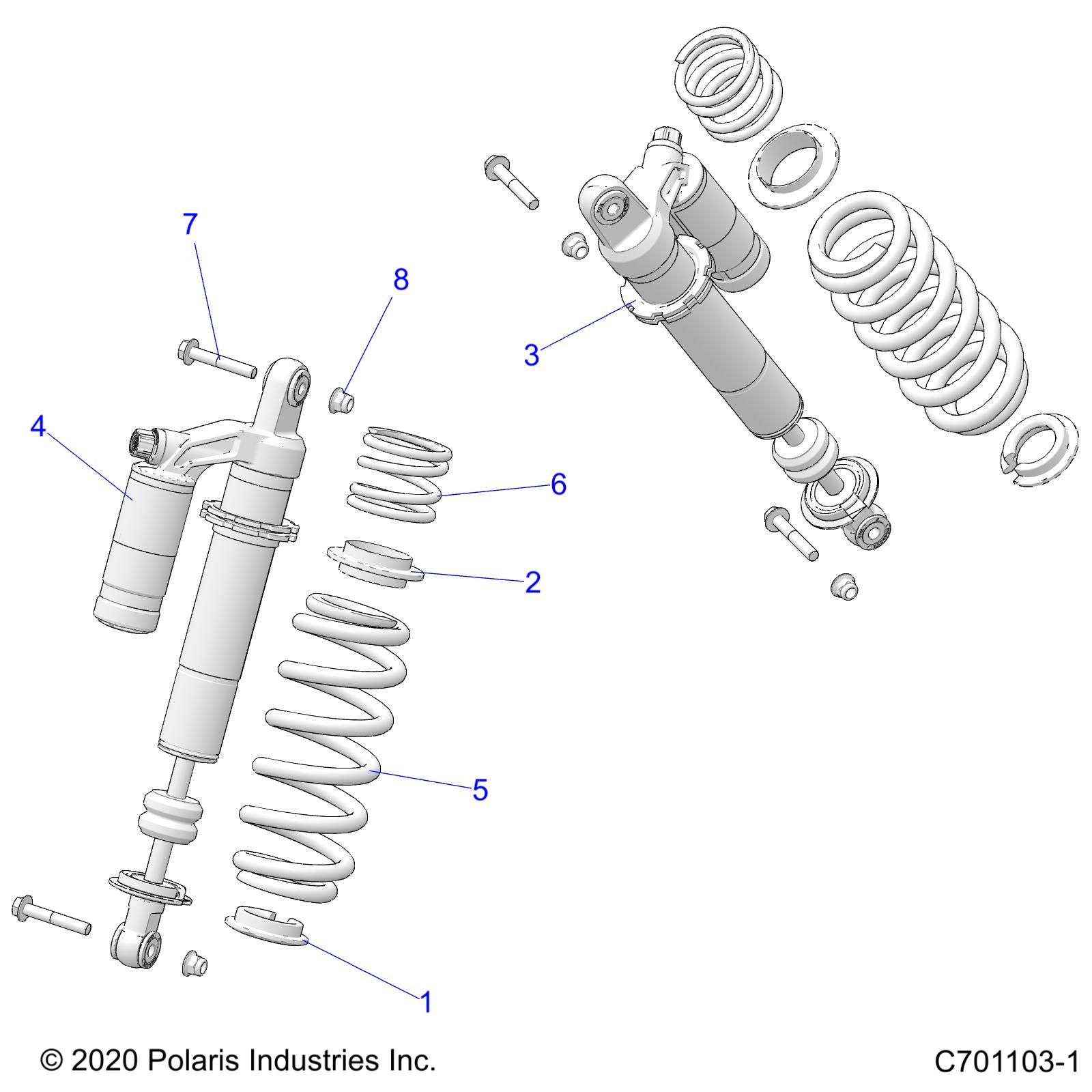 SUSPENSION, REAR SHOCK MOUNTING - Z21A4E99AX/BX(C701103-1)