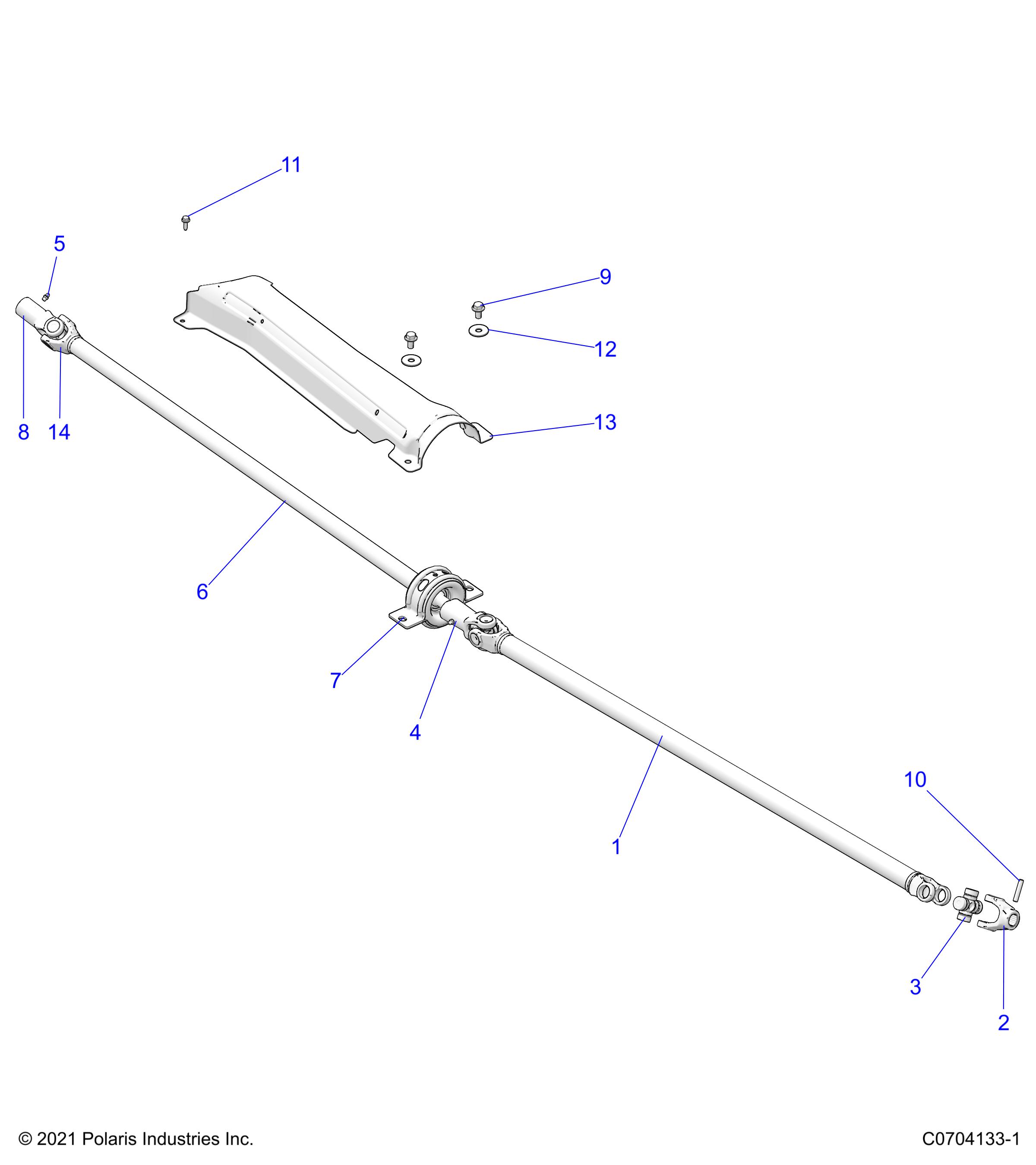 DRIVE TRAIN, PROP SHAFT - Z22N4K99AK/AR/BK/BR/N4VAK/BK/AR/BR (C0704133)