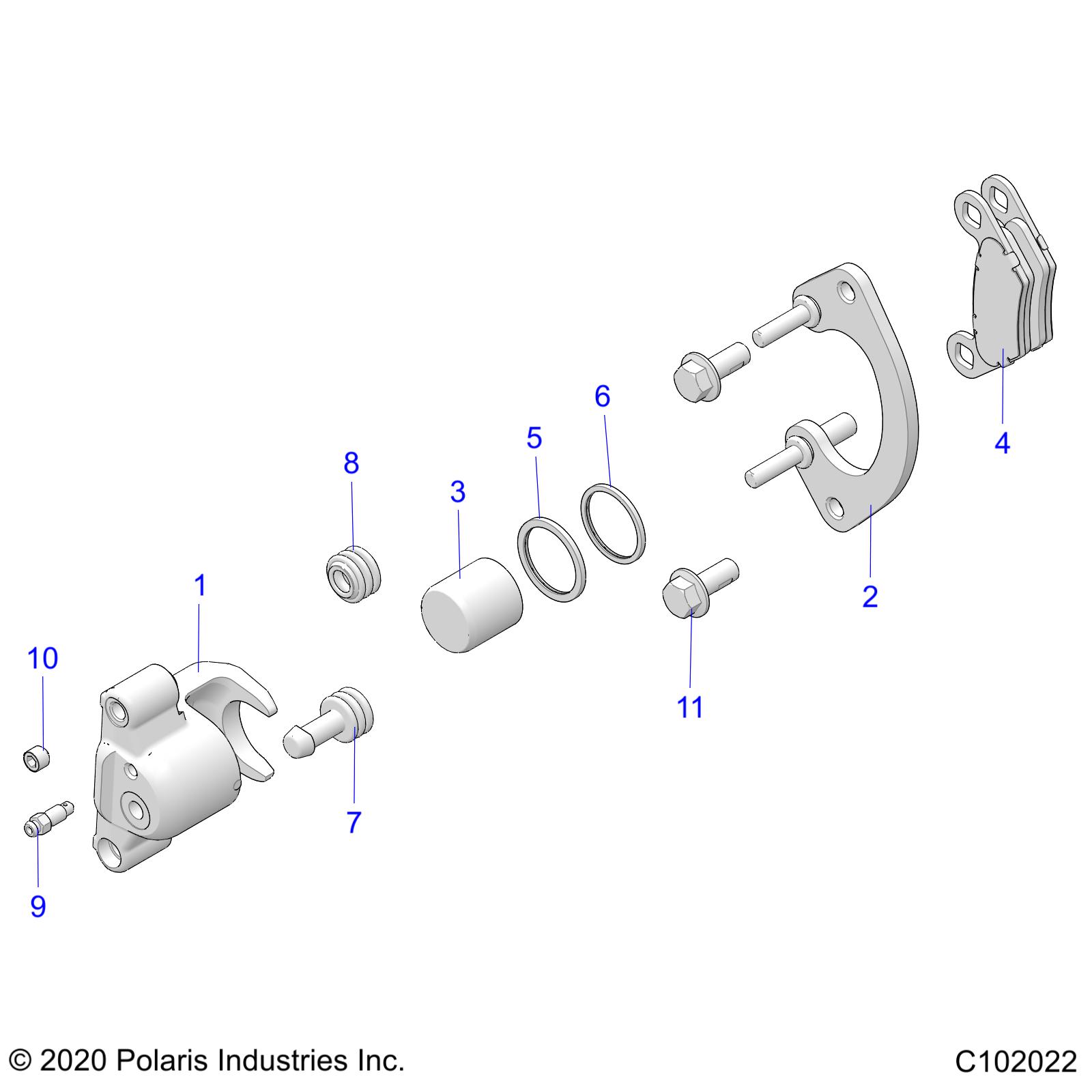 BRAKES, FRONT CALIPER - A20SXE95PL/PR (C102022)