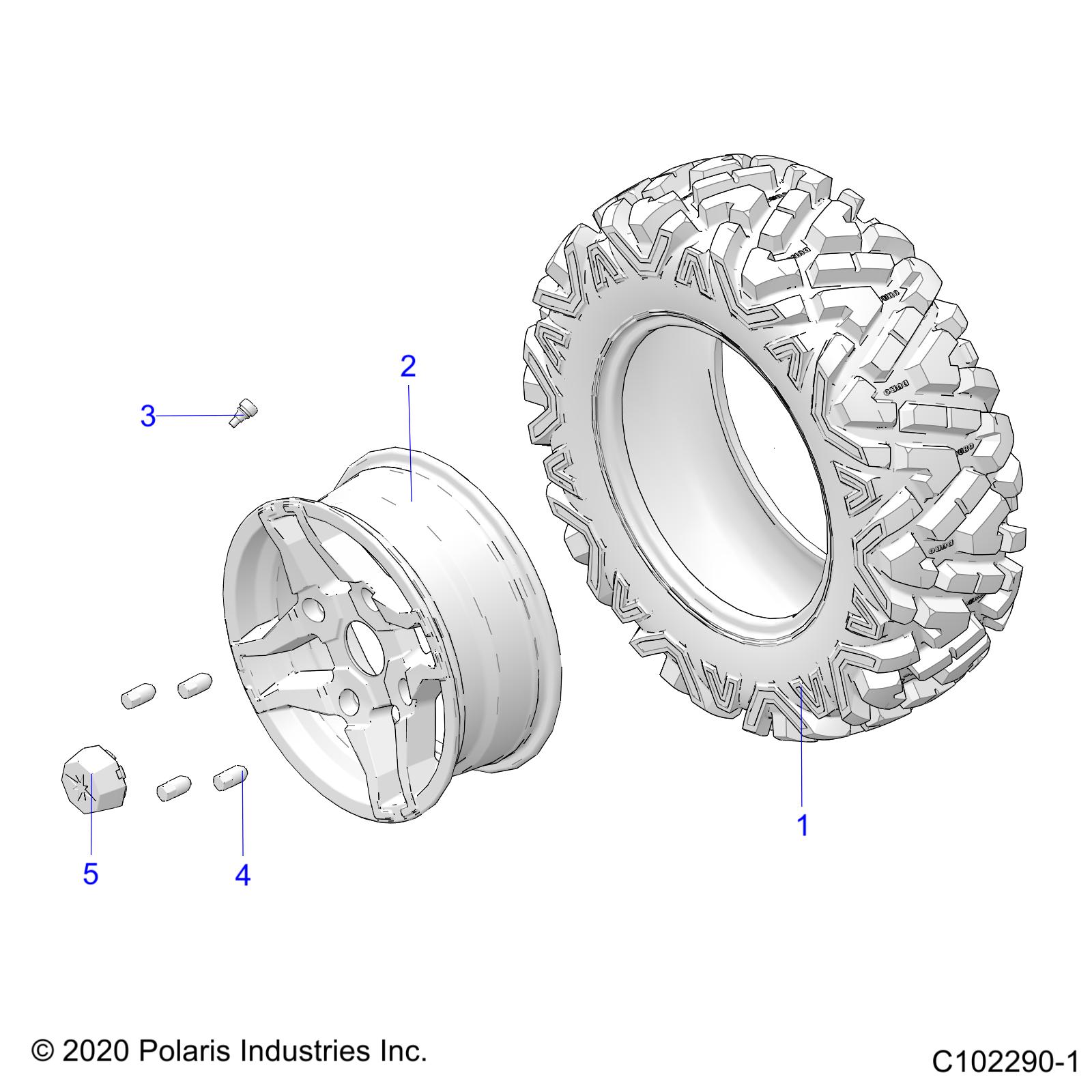 WHEELS, FRONT TIRE - A23SEZ57AM/BM (C102290-1)