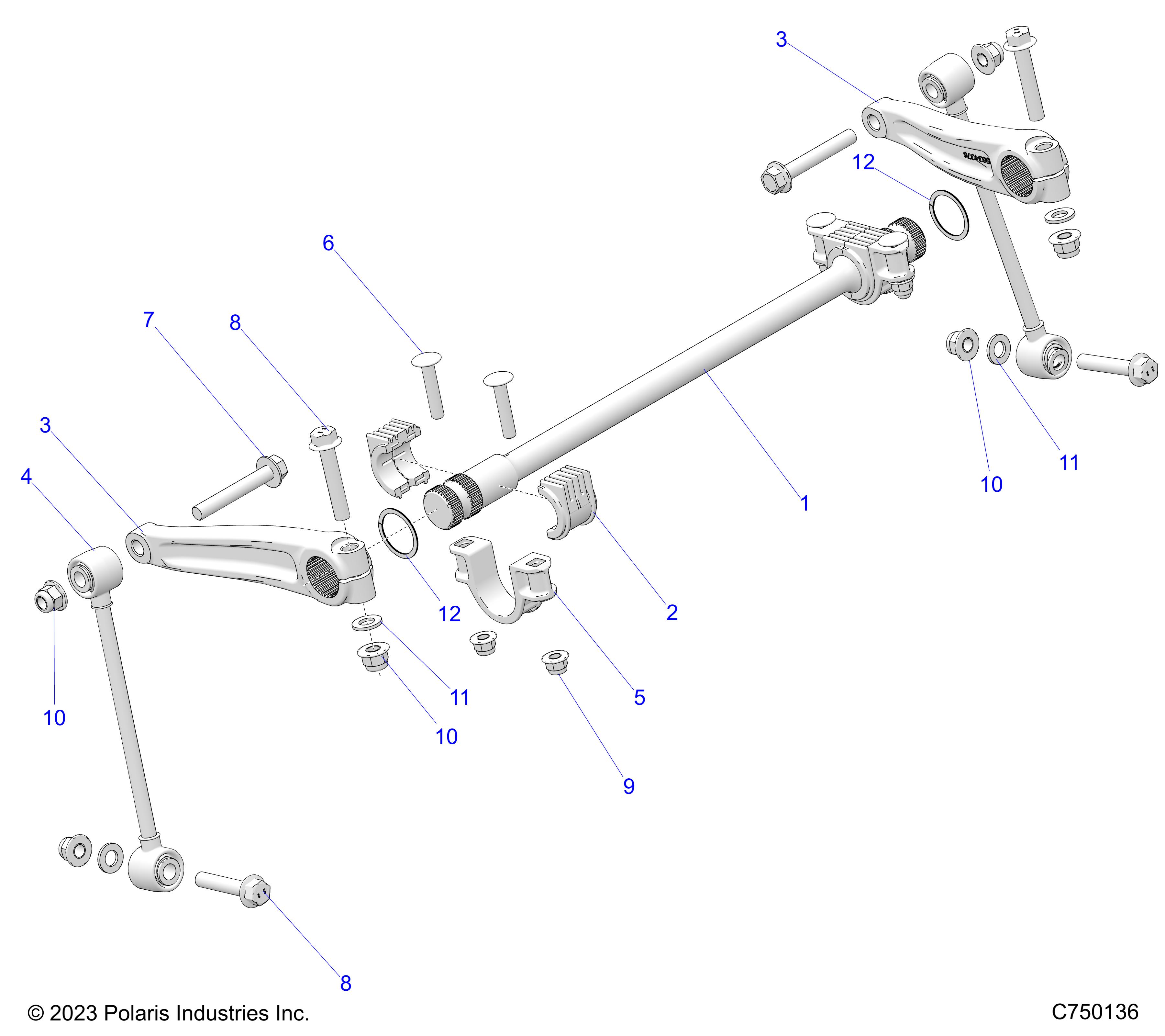 SUSPENSION, FRONT STABILIZER BAR - Z25R4D2KAK/BK/AJ/BJ/AM/BM (C750136)