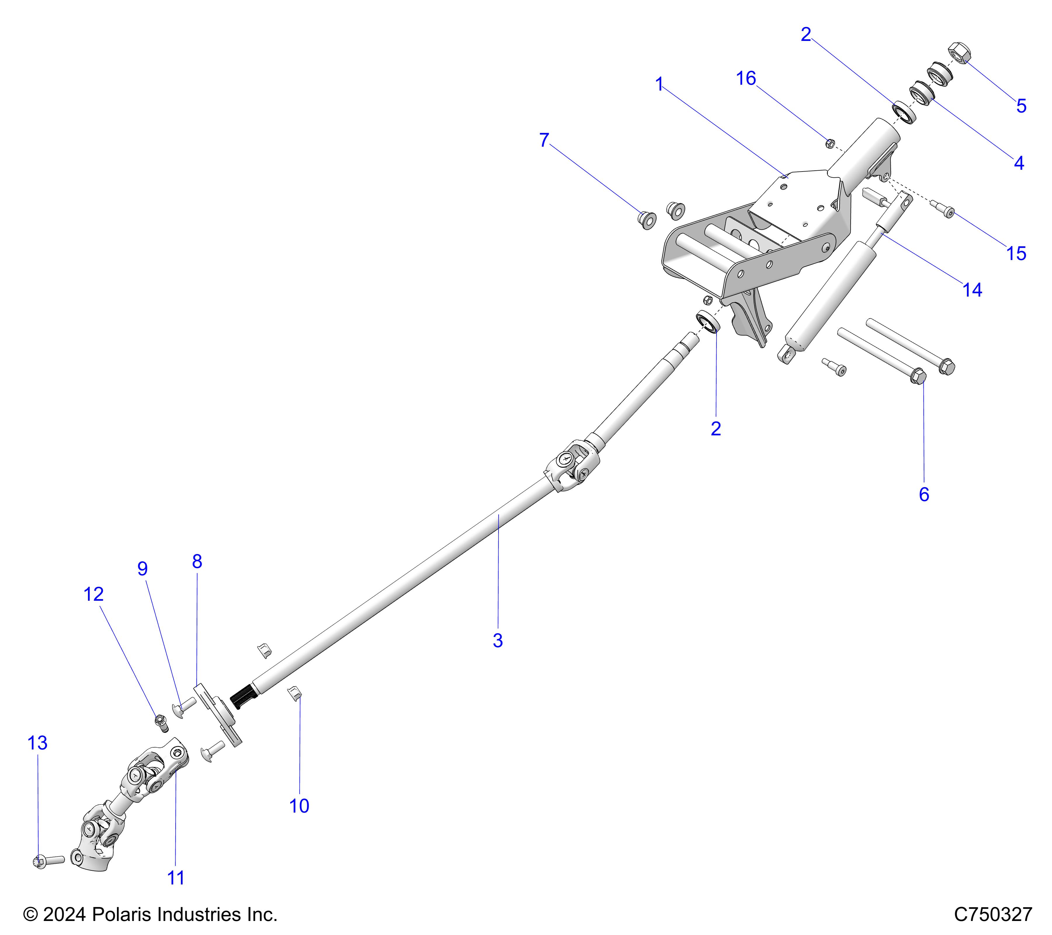 STEERING, LINKAGE & TILT - Z25SPB92AF/BF (C750327)