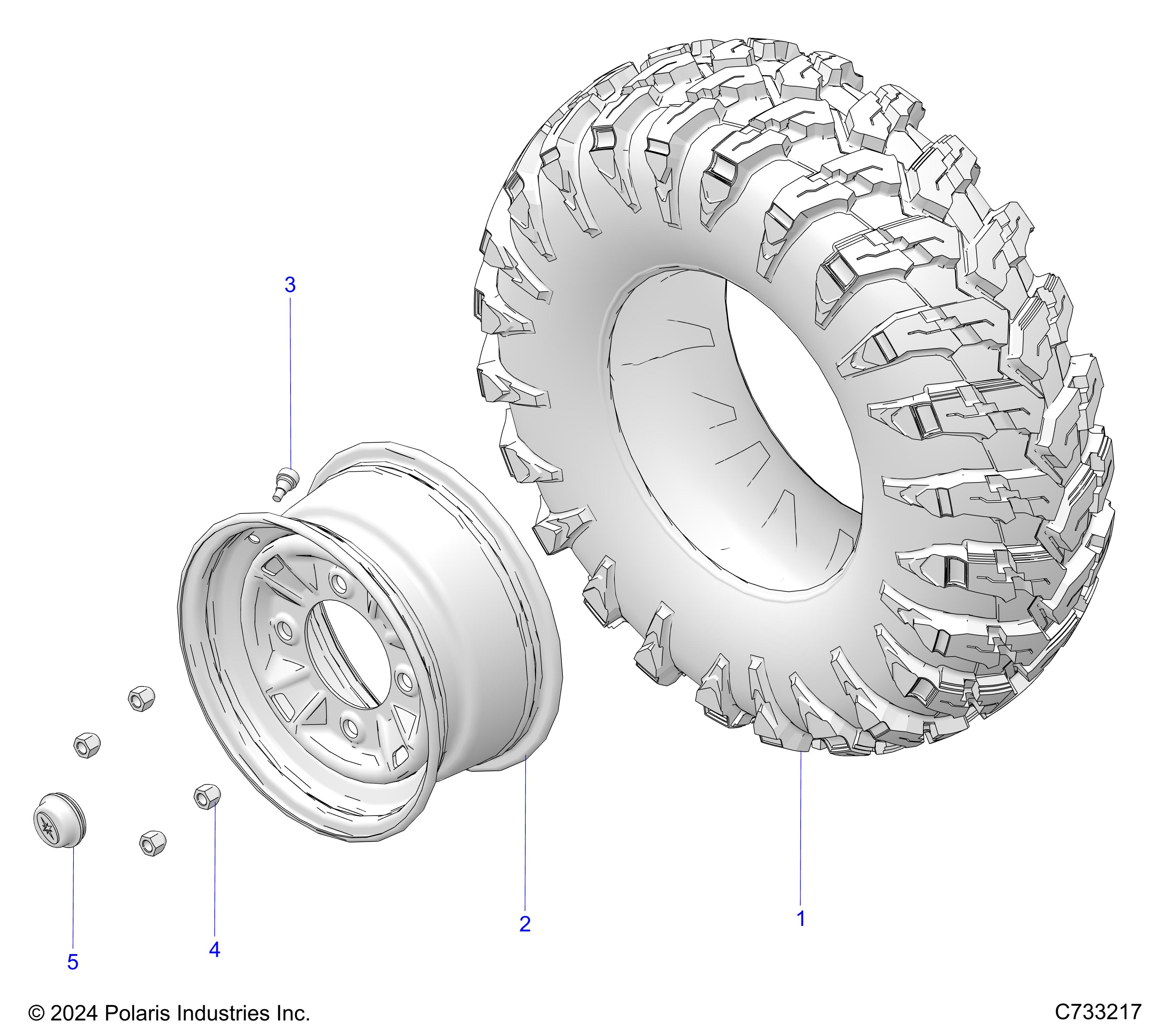 WHEELS, FRONT - R19RRED4F1/N1/J1/SD4C1 (C733217)