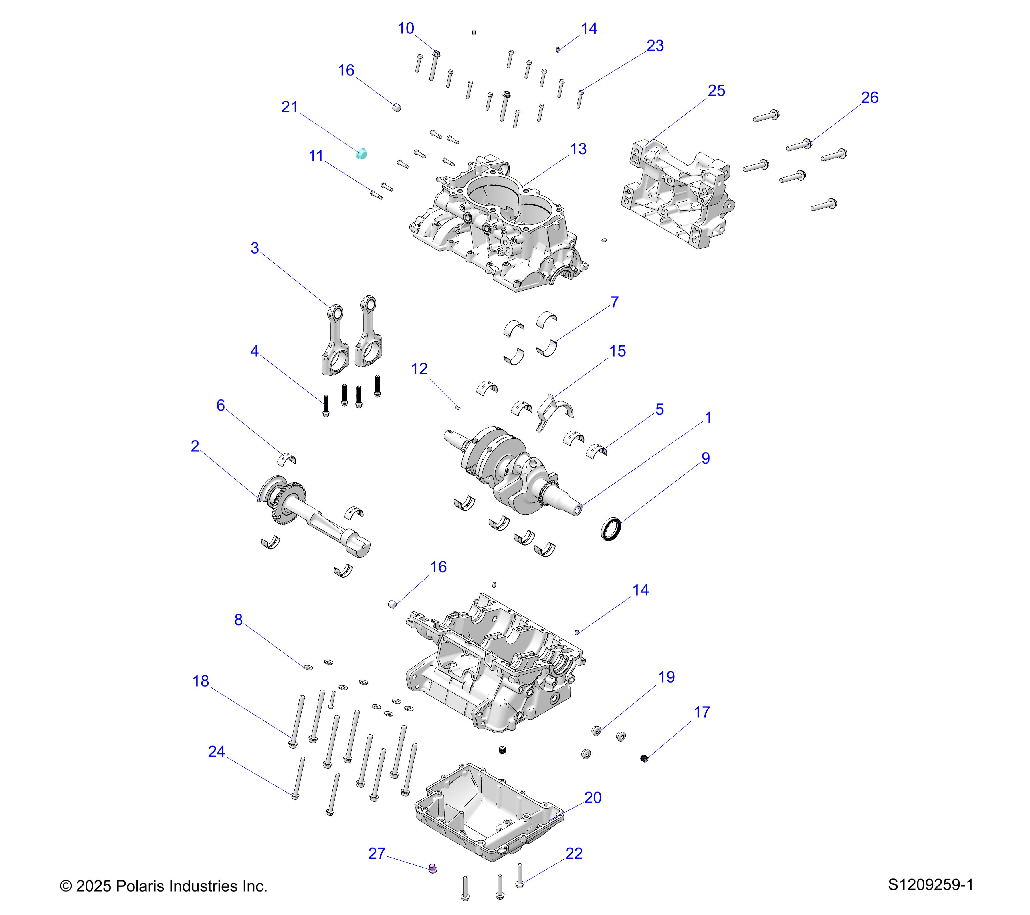ENGINE, CRANKCASE & CRANKSHAFT