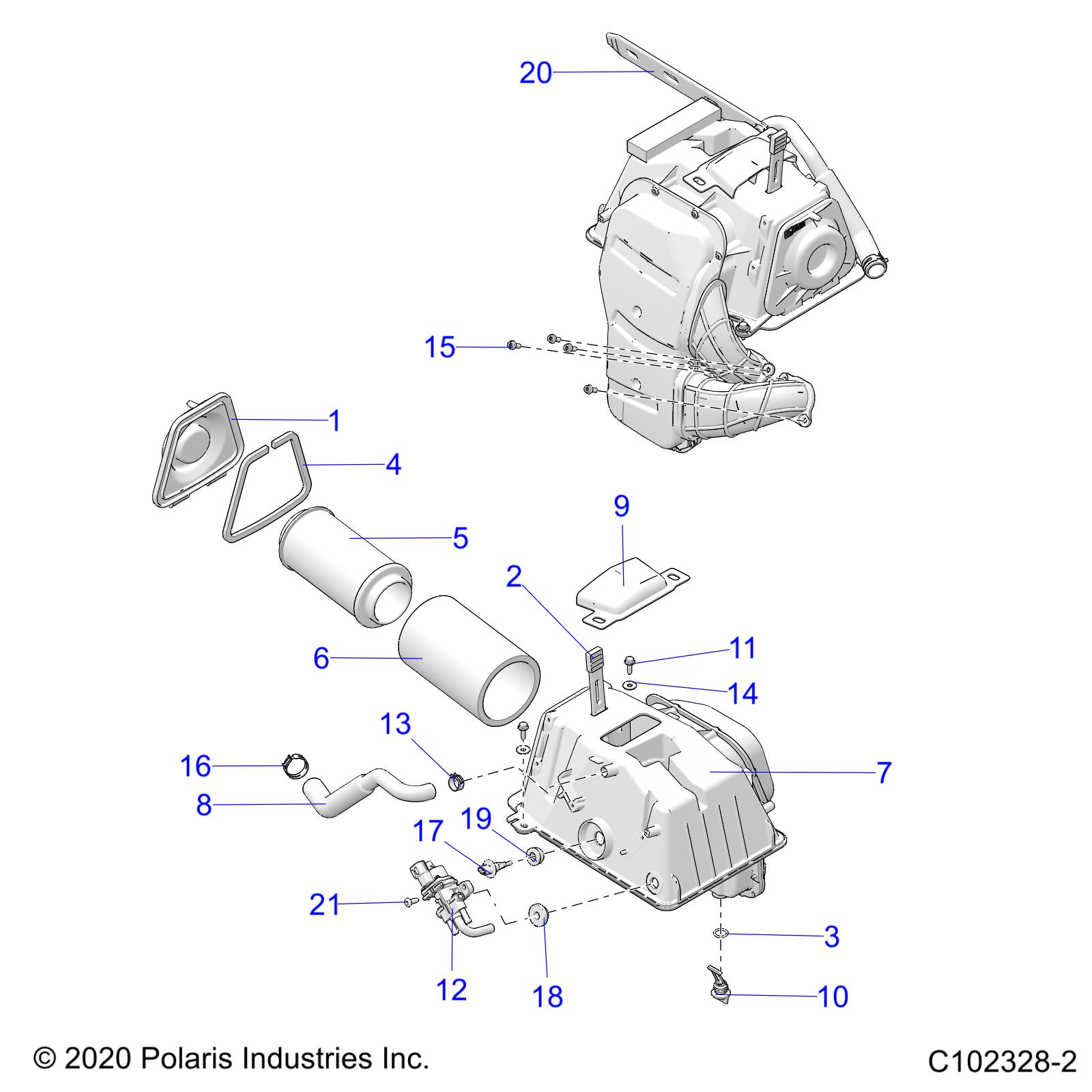 ENGINE, AIR INTAKE - A21SXV85A9/AF/AP/CAF (C102328-2)