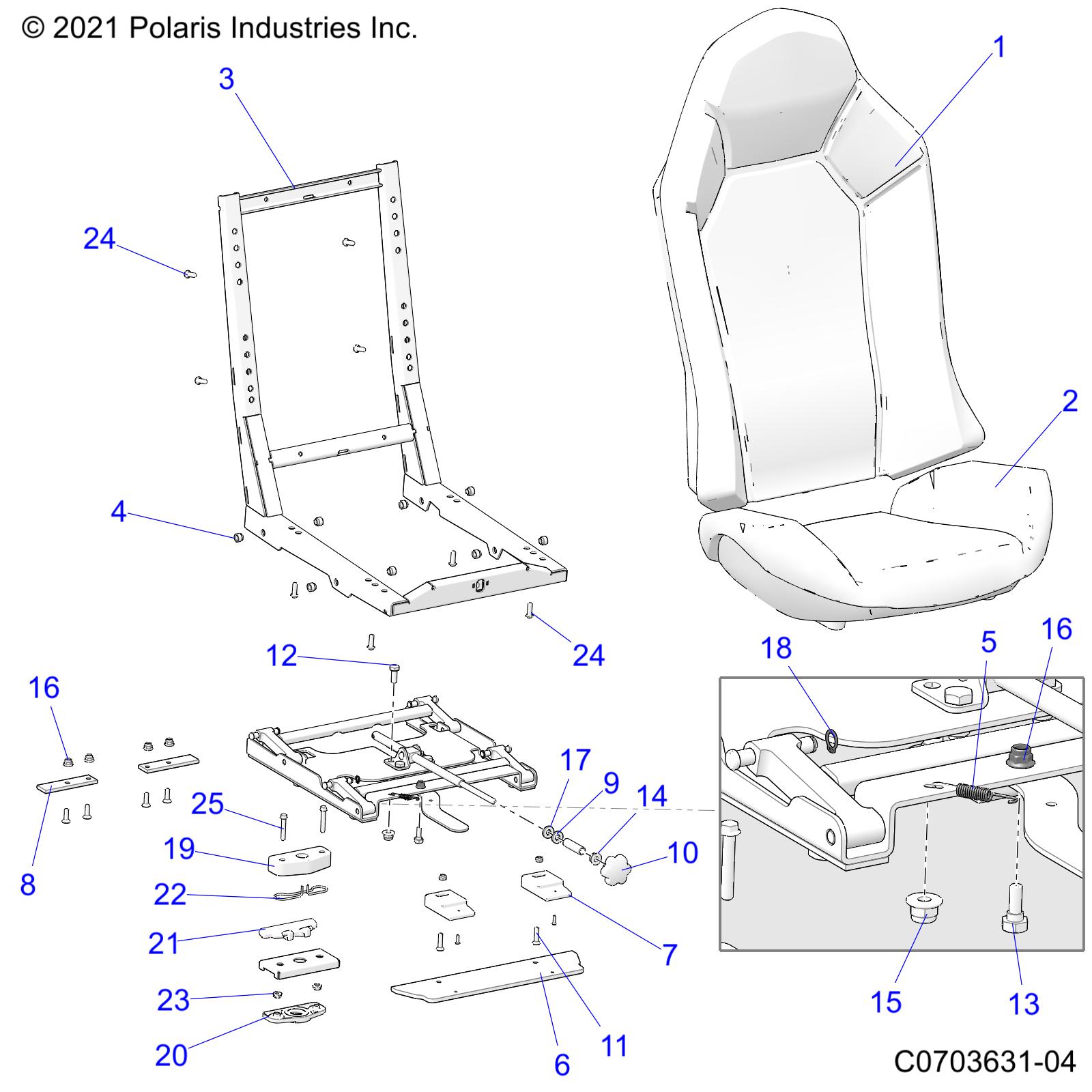 BODY, SEAT ASM., DRIVER - Z22NAS99CZ (C0703631-04)