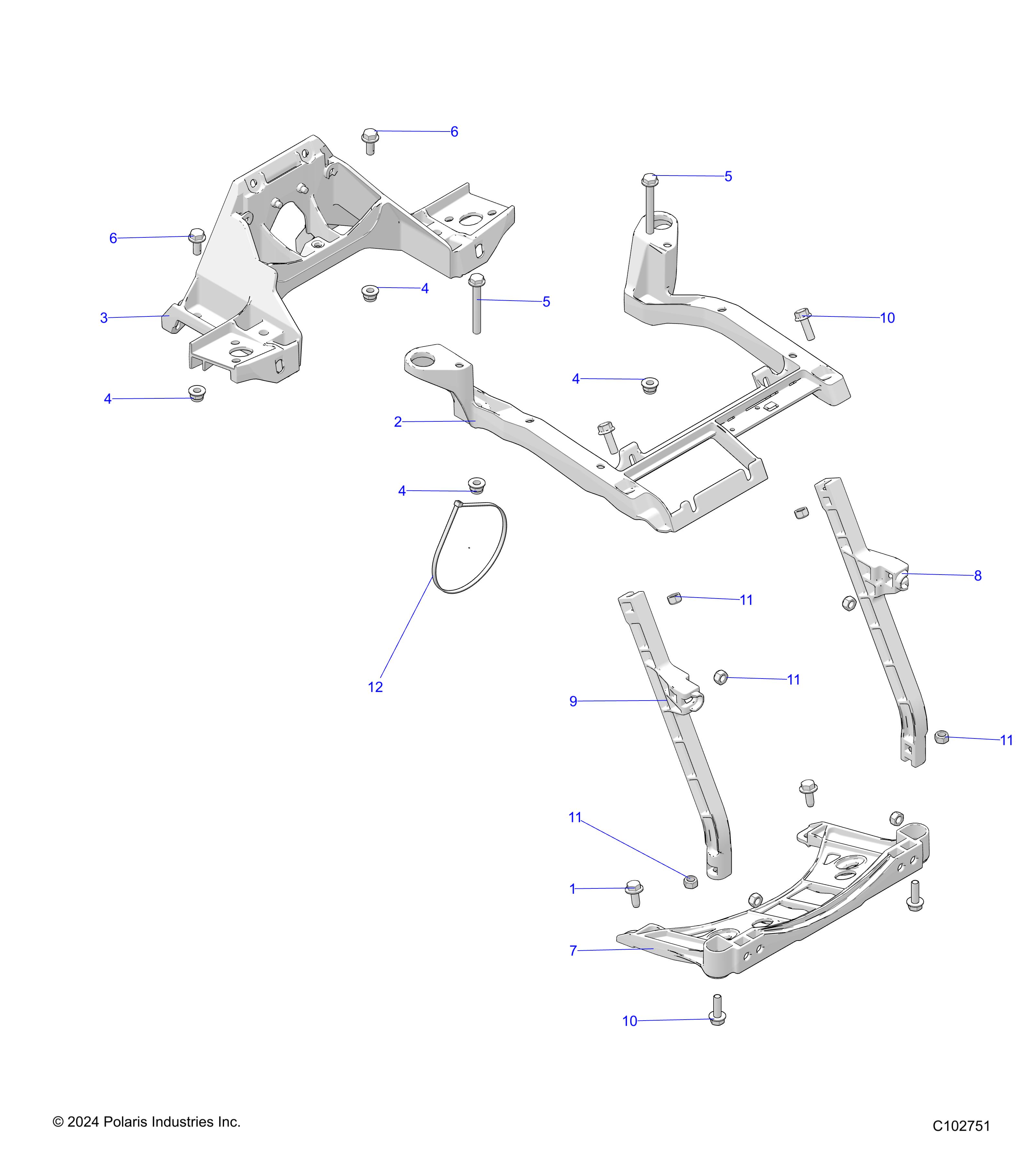 BODY, FRONT RACK SUPPORT - A25SVA85A4 (C102751)