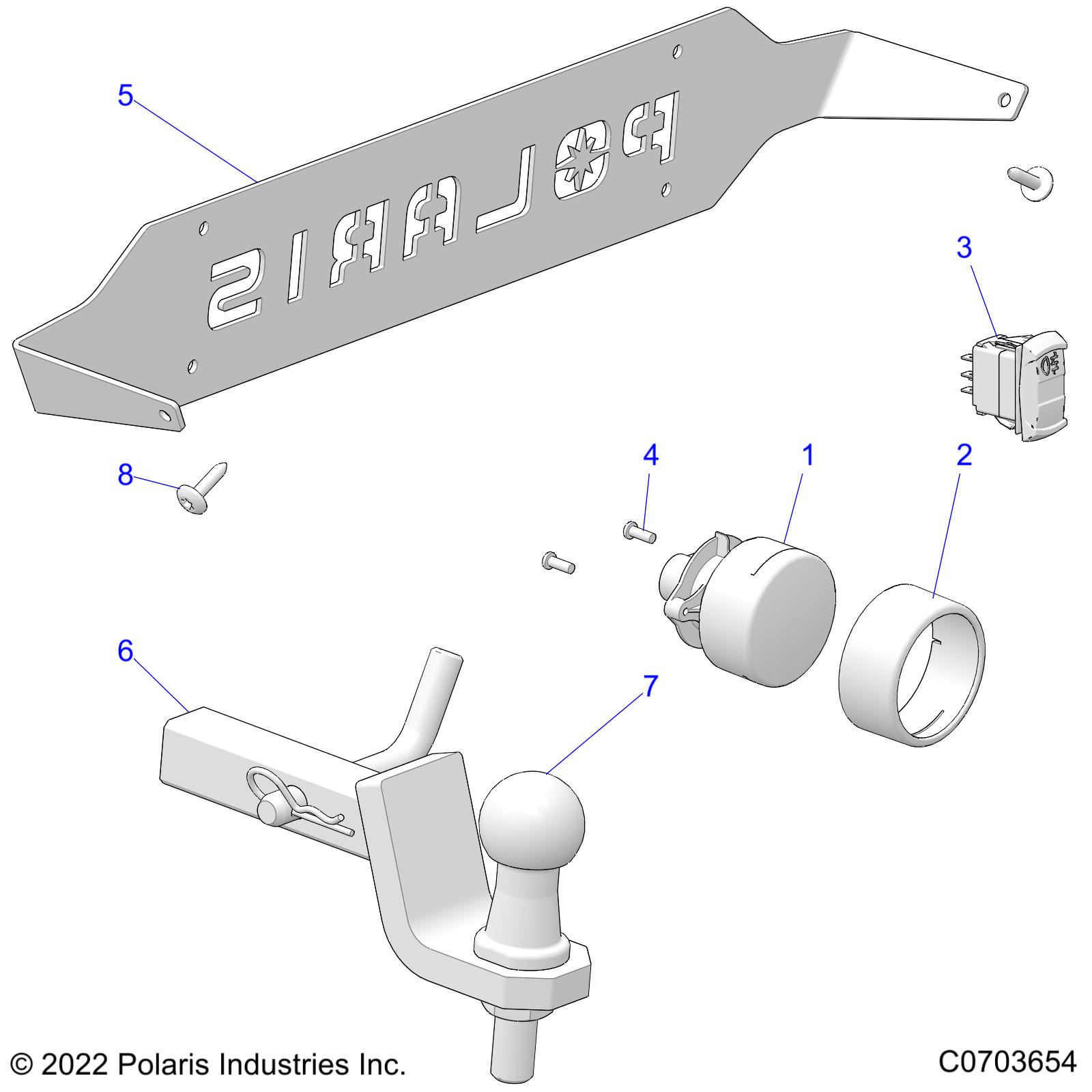 BODY, HITCH, LICENSE PLATE, ZUG - Z22NAS99CK/FK (C0703654)