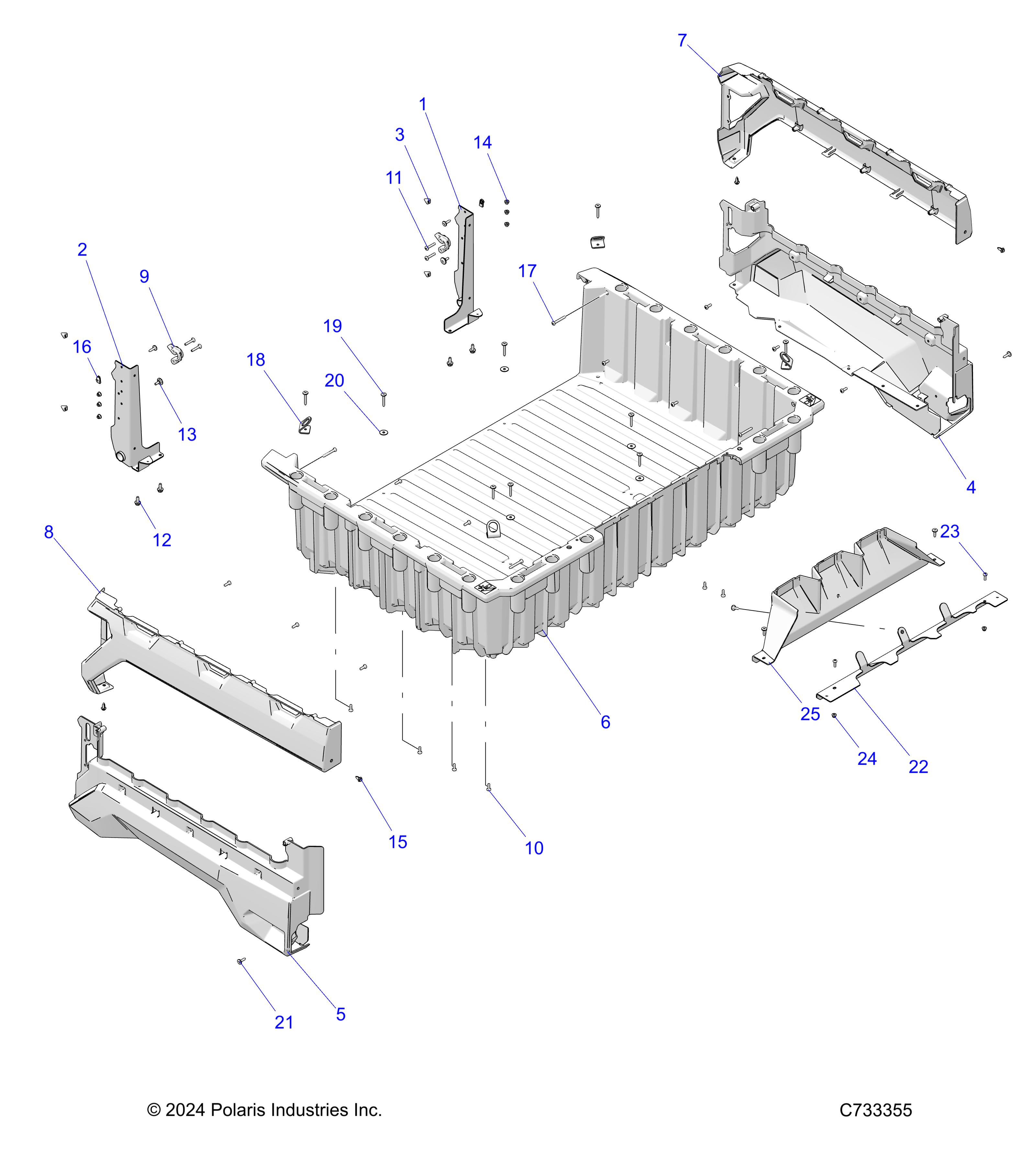 BODY, BOX - R25RSB99AZ/BZ/AL (C733355)