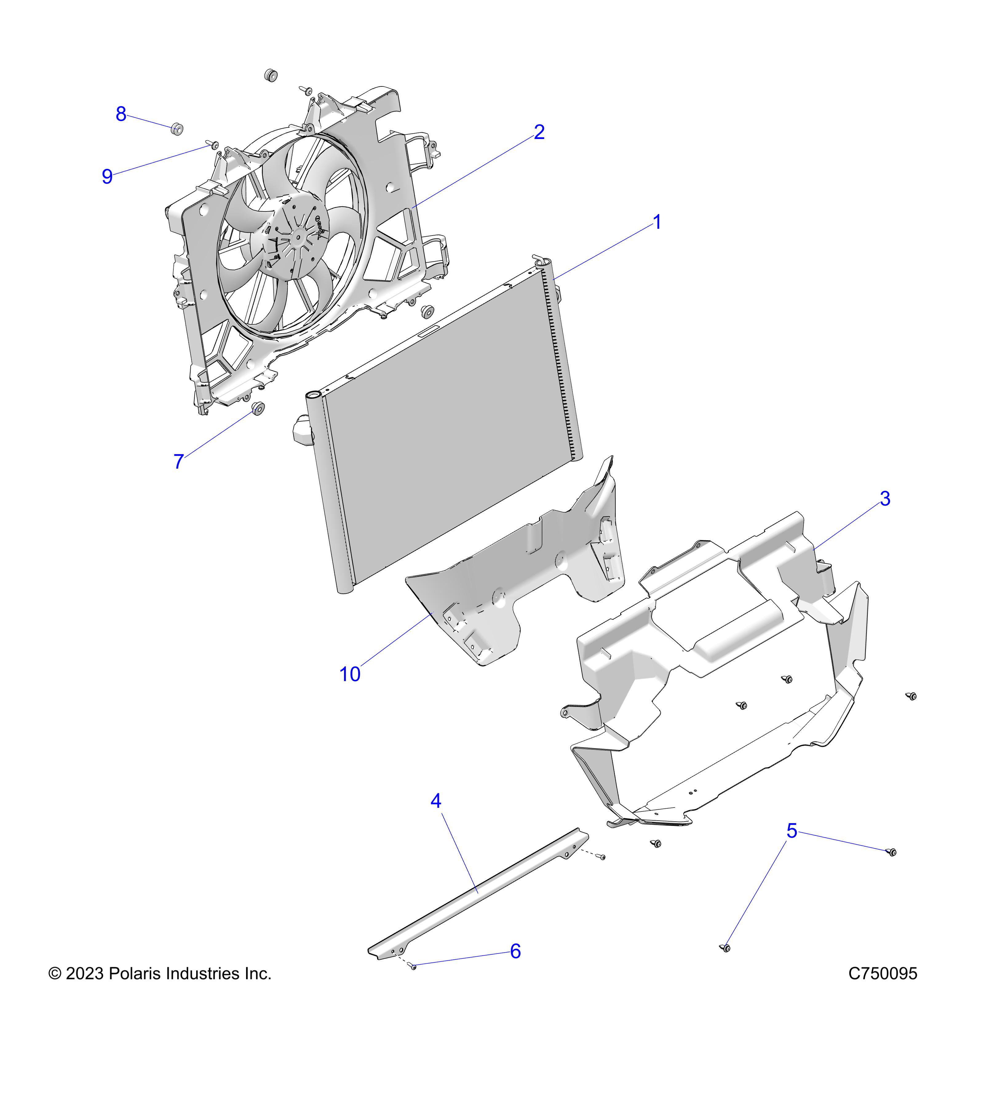 ENGINE, COOLING, RADIATOR - Z25R4E2KA4/B4  (C750095)