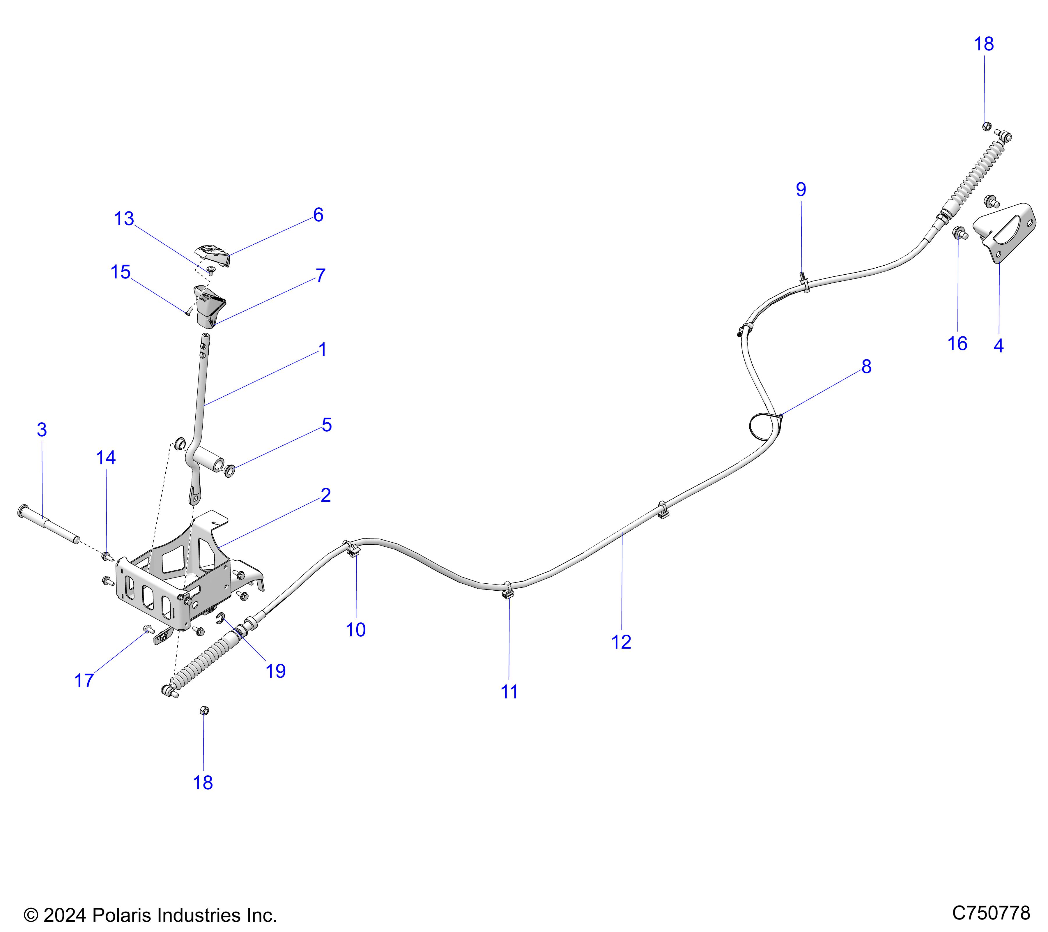 DRIVE TRAIN, GEAR SELECTOR - Z25X4D92A/92B (C703079)