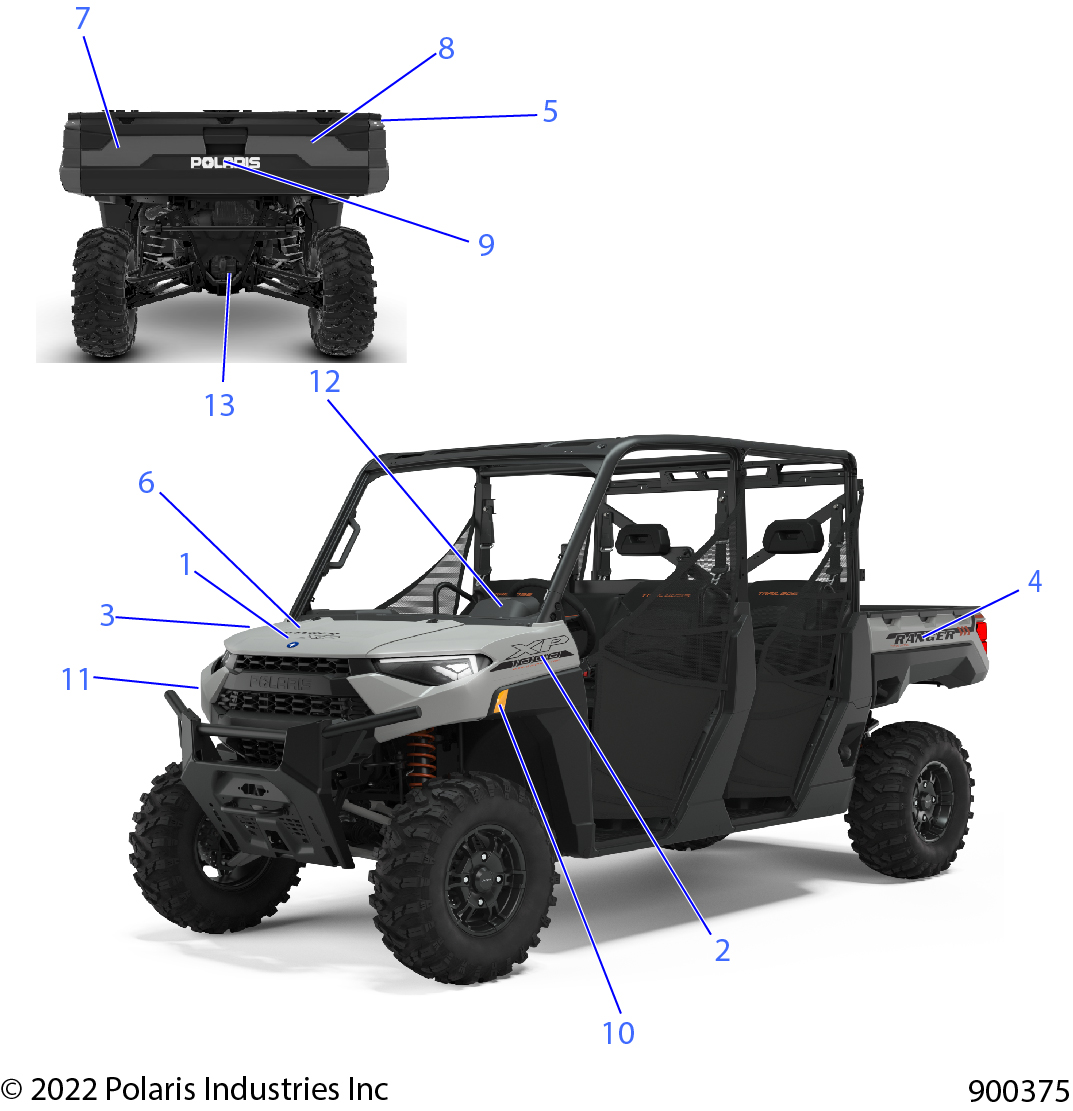 BODY, DECALS, GRAPHIC - R22RSH99AG/BG (900375)