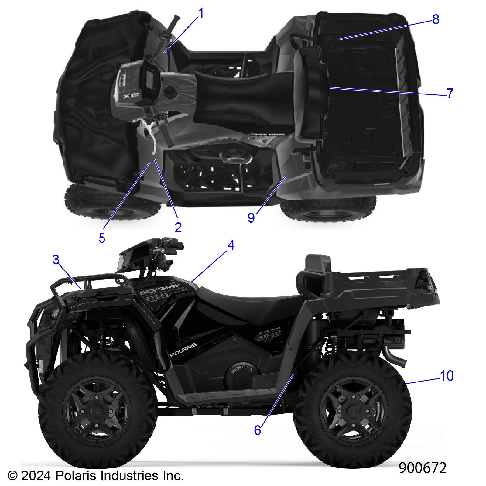 BODY, DECALS, STANDARD - A25SWE57AL (900672)