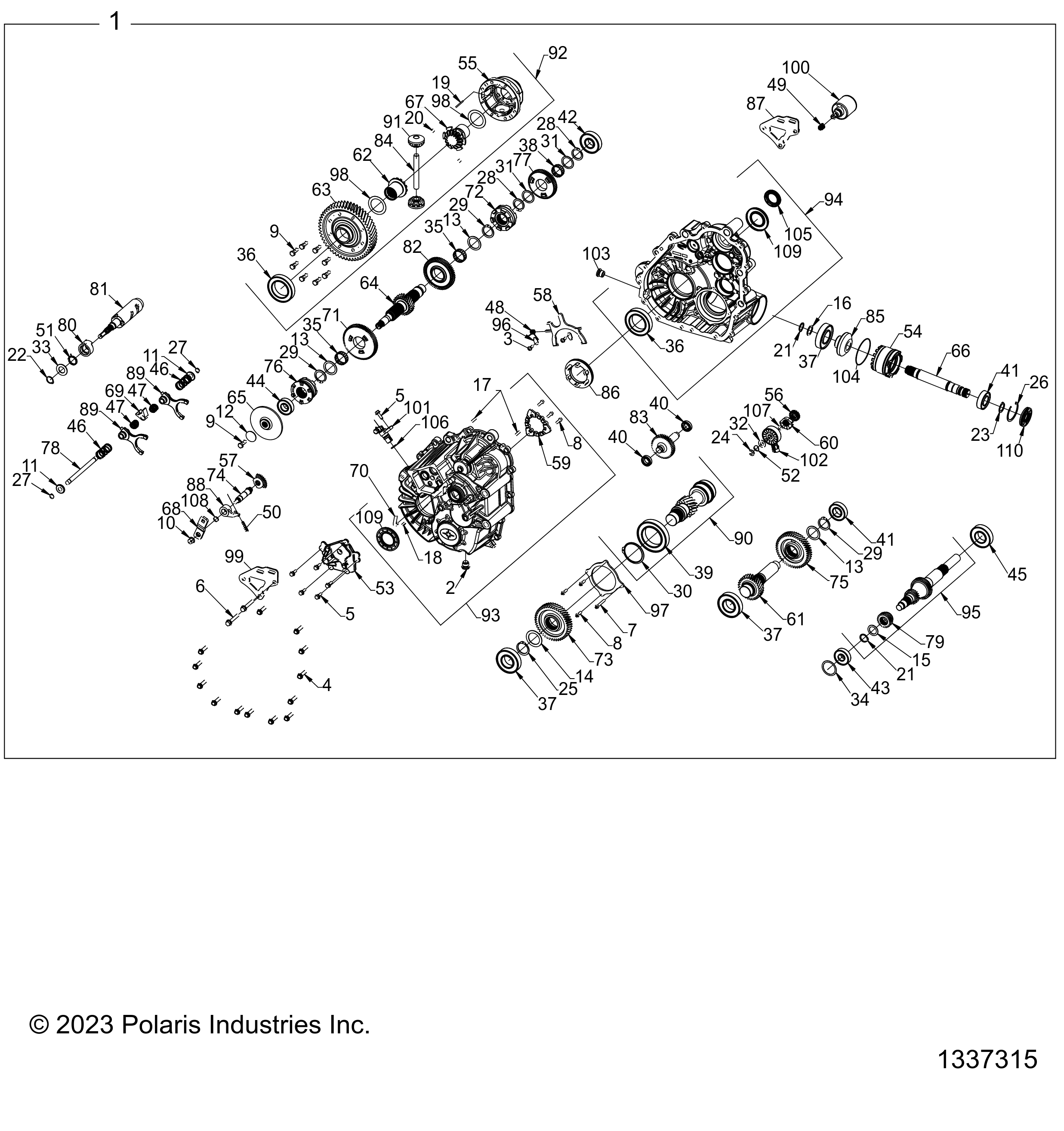 DRIVE TRAIN, MAIN GEARCASE INTERNALS (FROM 8/28/23) - D24P4ED4D4 (1334334)