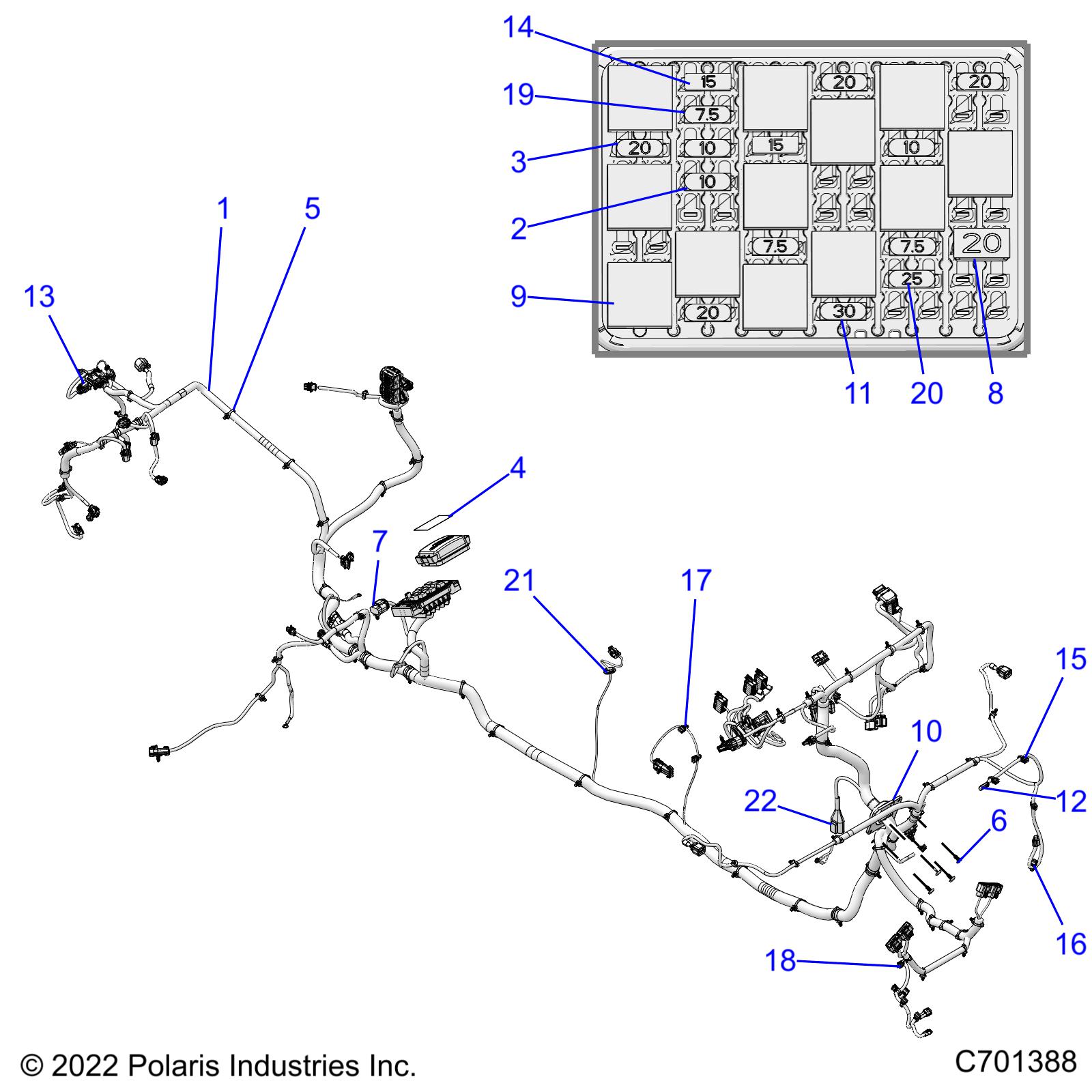 ELECTRICAL, WIRE HARNESS - R22RSJ99A9/B9 (C730130)