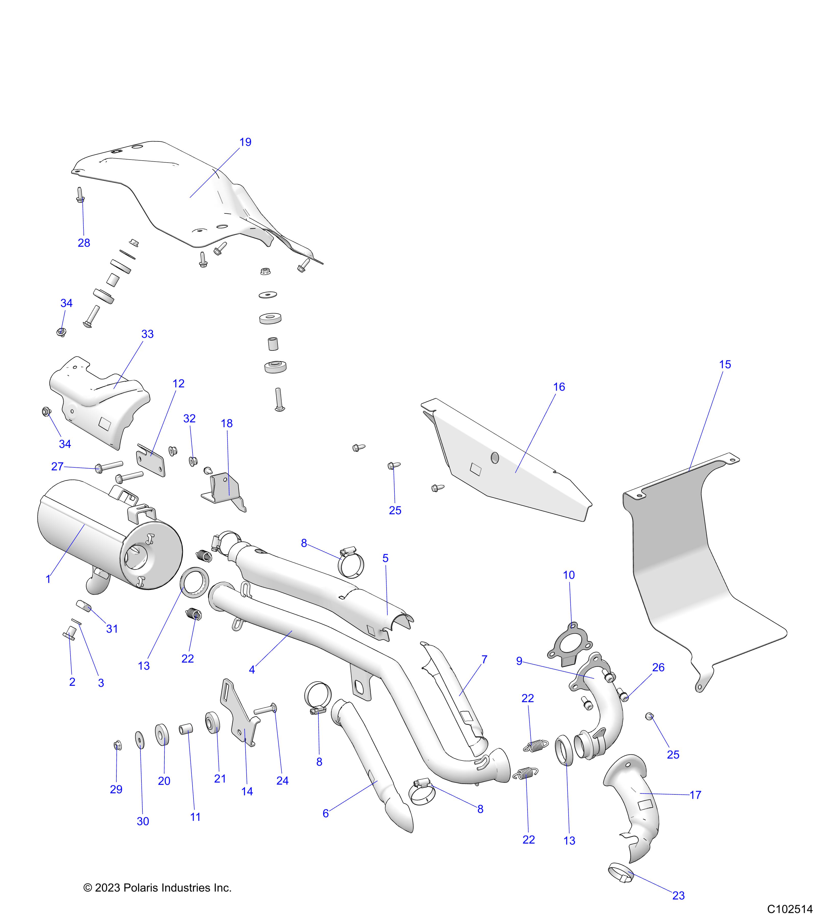 ENGINE, EXHAUST - A24SEZ57AG (C102514)