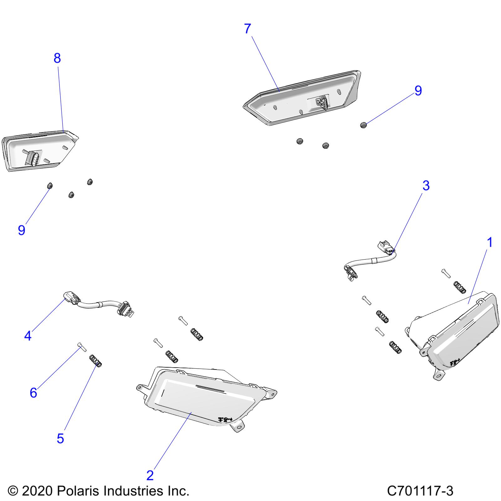 ELECTRICAL, HEADLIGHTS AND TAILLIGHTS - Z21A4E99AX/BX(C701024-4)