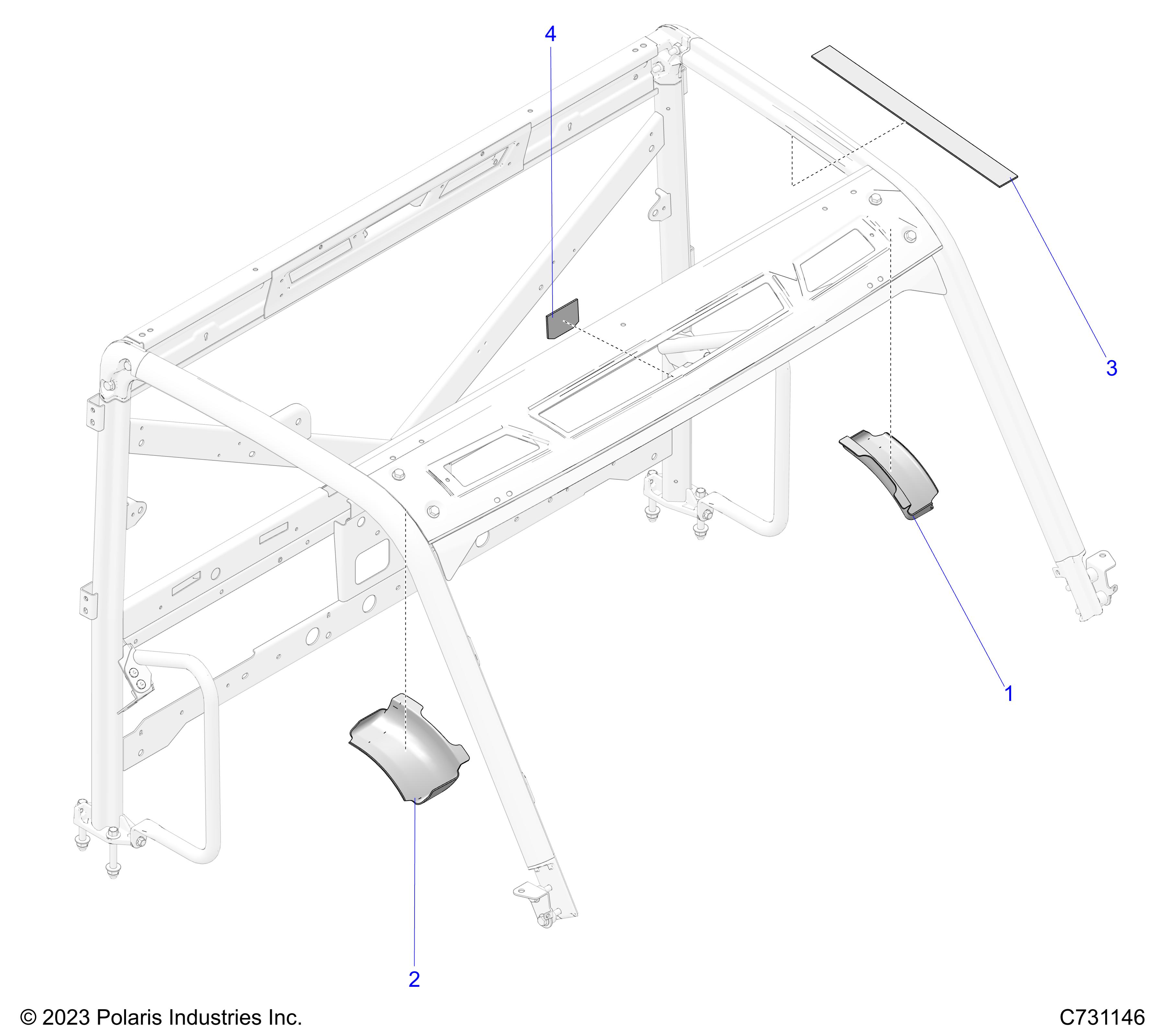 CHASSIS, EDGE COVERS, TRCTR - R24RRS99C/RRP99C (C731146)