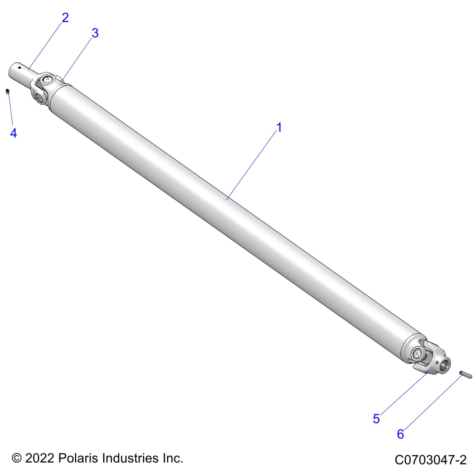 DRIVE TRAIN, PROP SHAFT,FRONT - Z23RMK2KAJ/BJ (C0703047-2)