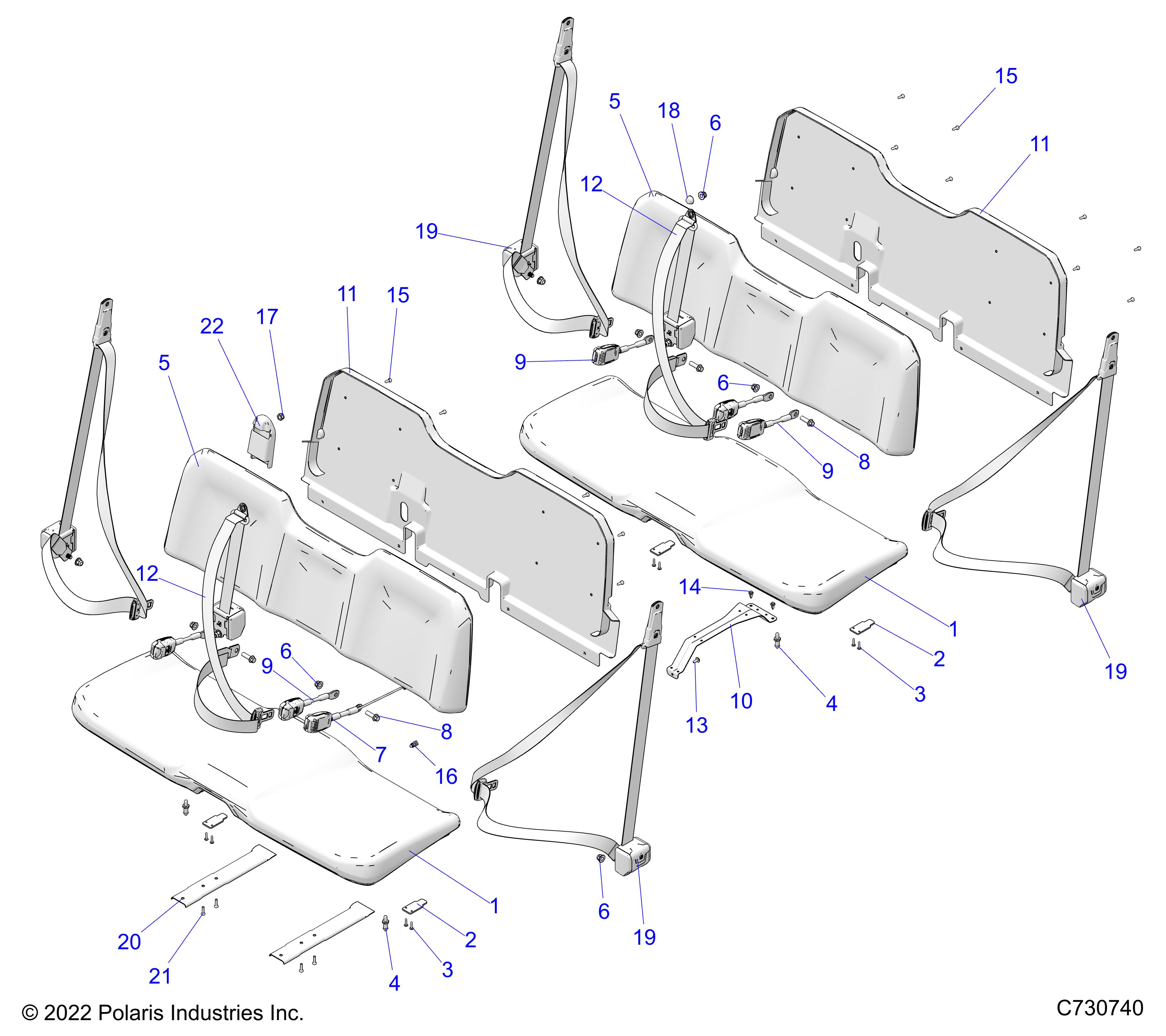 BODY, SEAT - R25CDA57A1 (C730740)