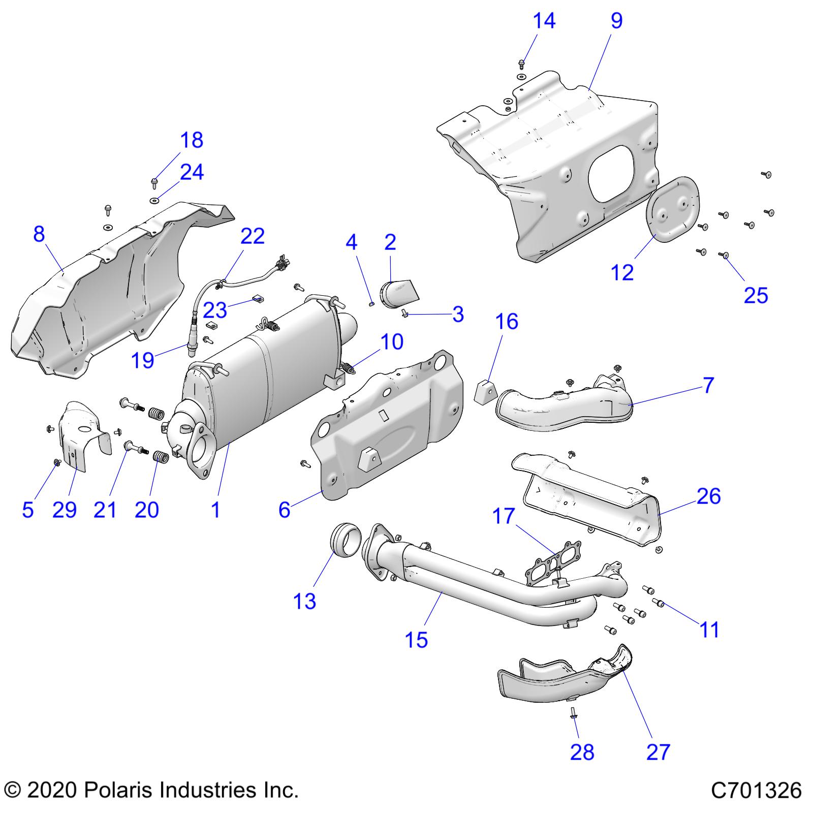 ENGINE, EXHAUST SYSTEM - Z21S1E99AR/BR (C700575)