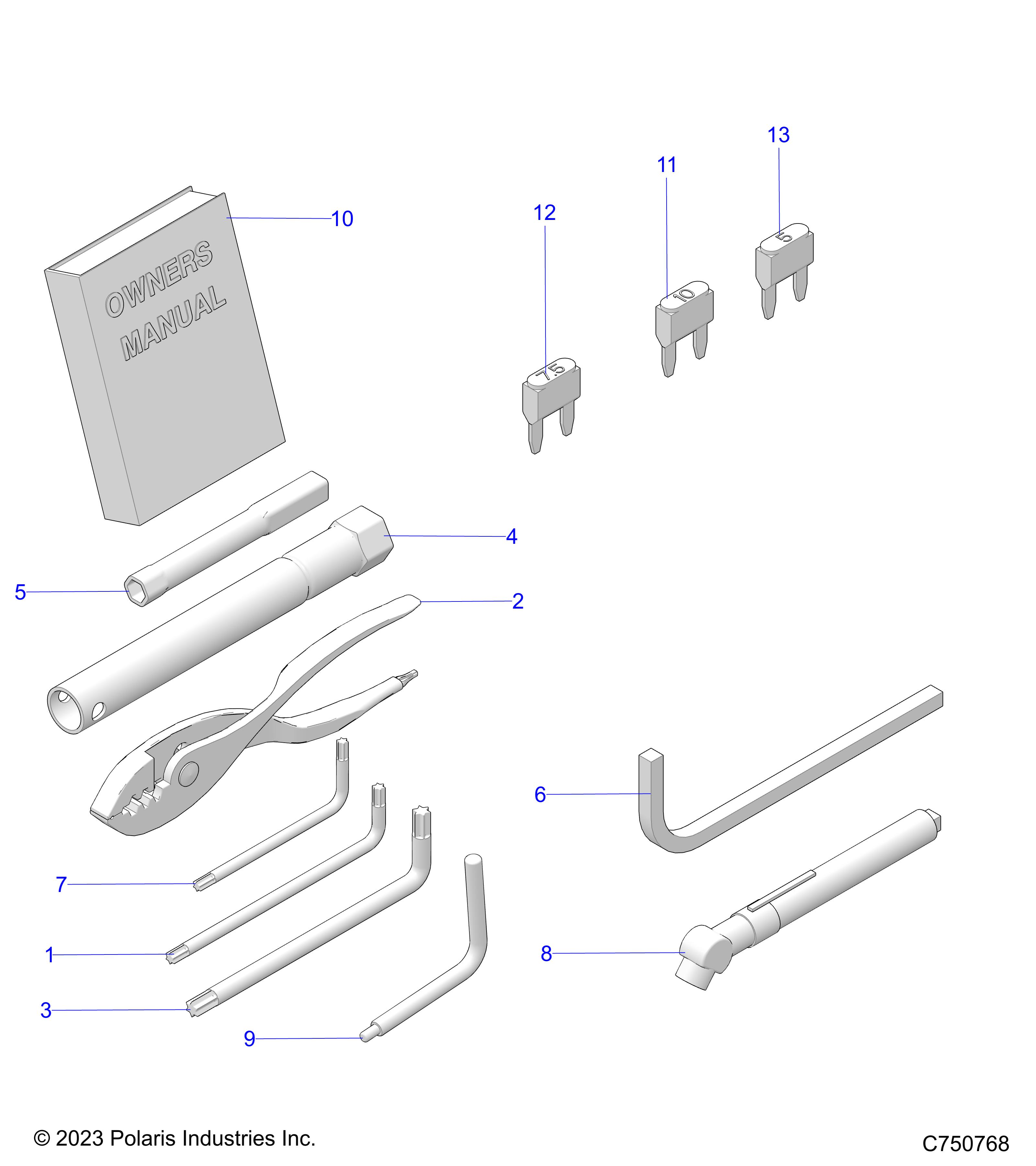 REFERENCE, OWNERS MANUAL AND TOOL KIT - Z25X4E92A4/B4 (C750768)