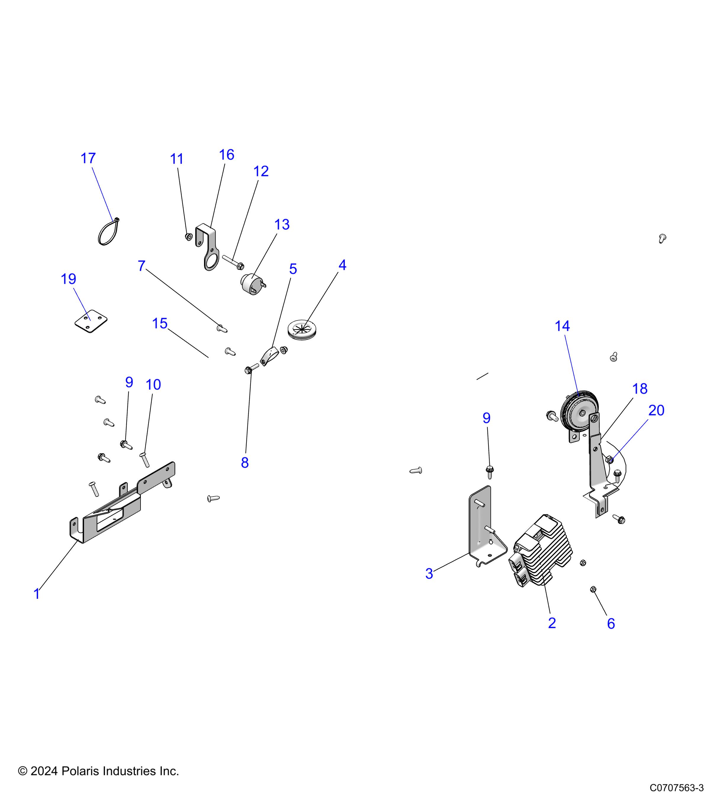 ELECTRICAL, WIRE HARNESS COMPONENTS - D25M4A57B4/G57B4/U57B4/W57B4 (C0707563-3)