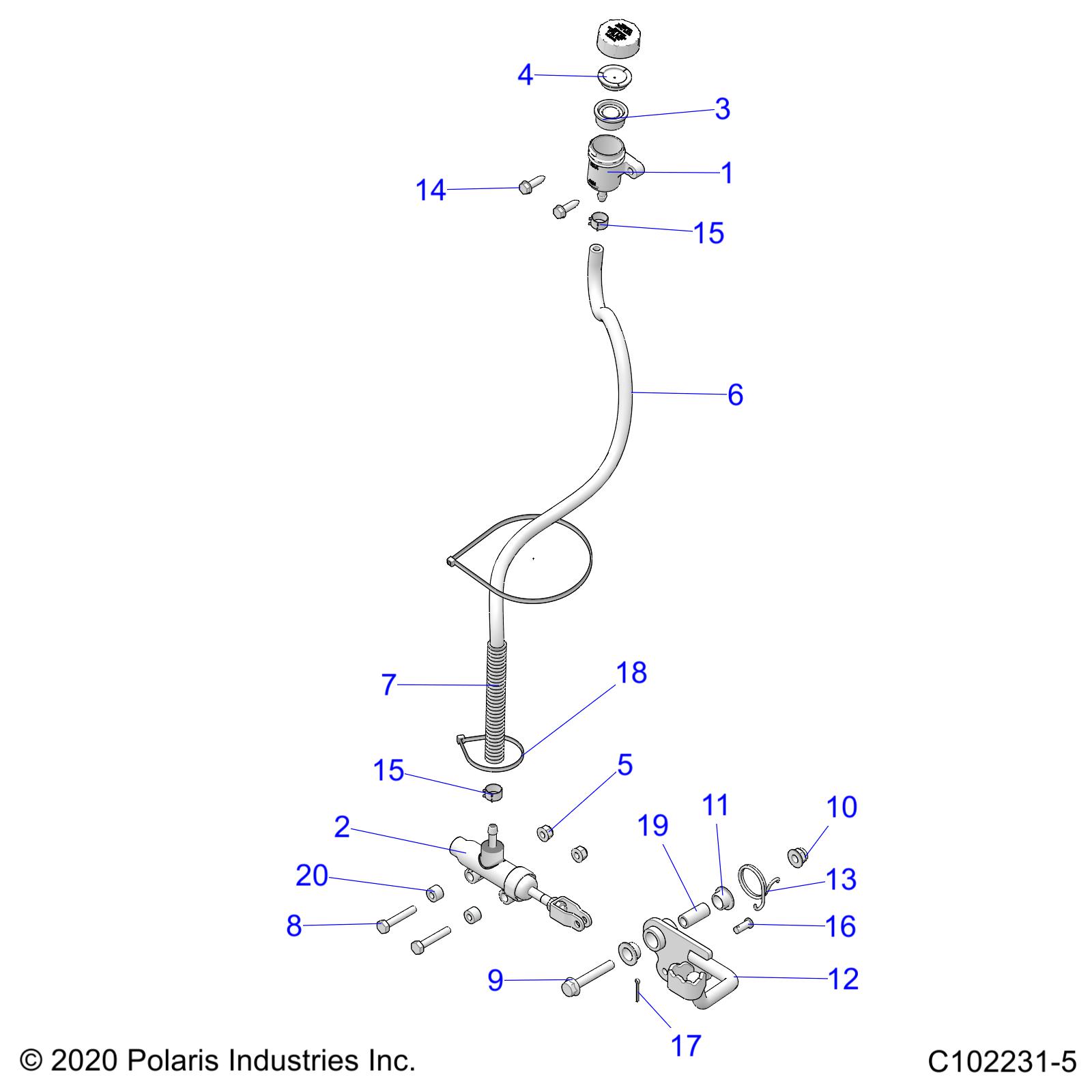 BRAKES, BRAKE PEDAL and MASTER CYLINDER - A21SEE57F1/F57C1/F1/S57C1/C2/C5/C9/CK/F1/F2/FK (C102231-2)