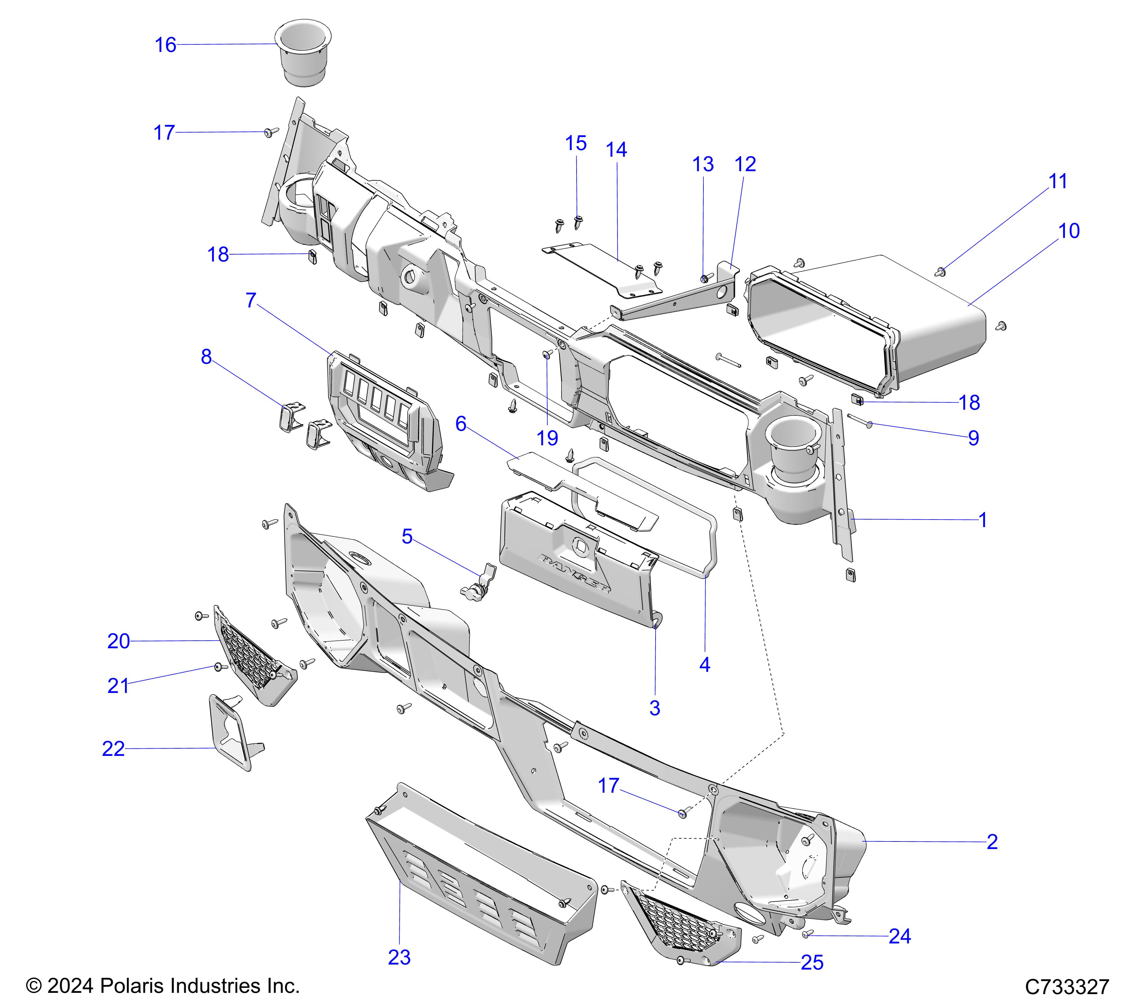 BODY, DASH LOWER - R25RRE99FK (C733327)