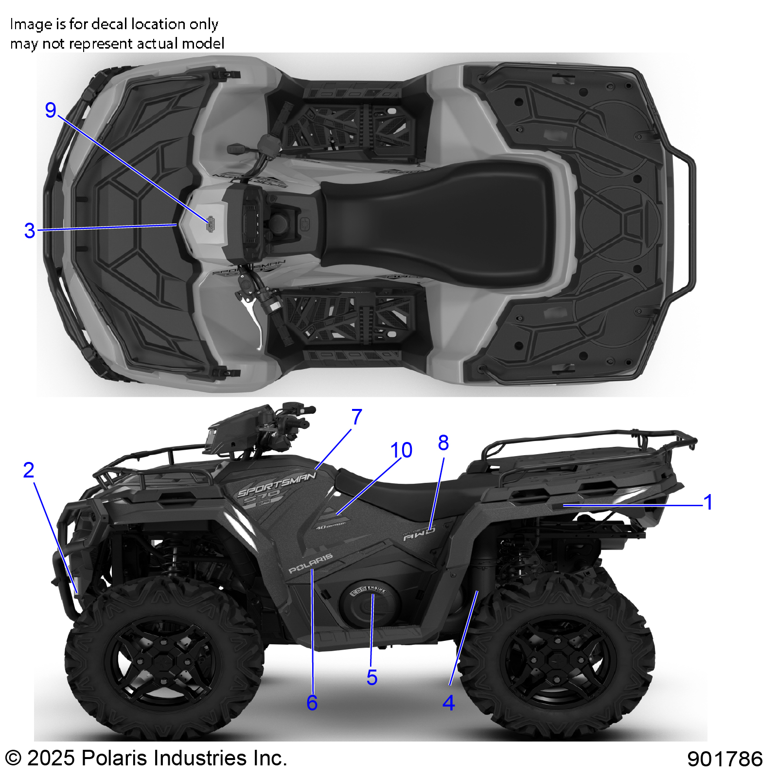 BODY, DECALS, GRAPHIC - A26SEZ57AB/BB (901786)