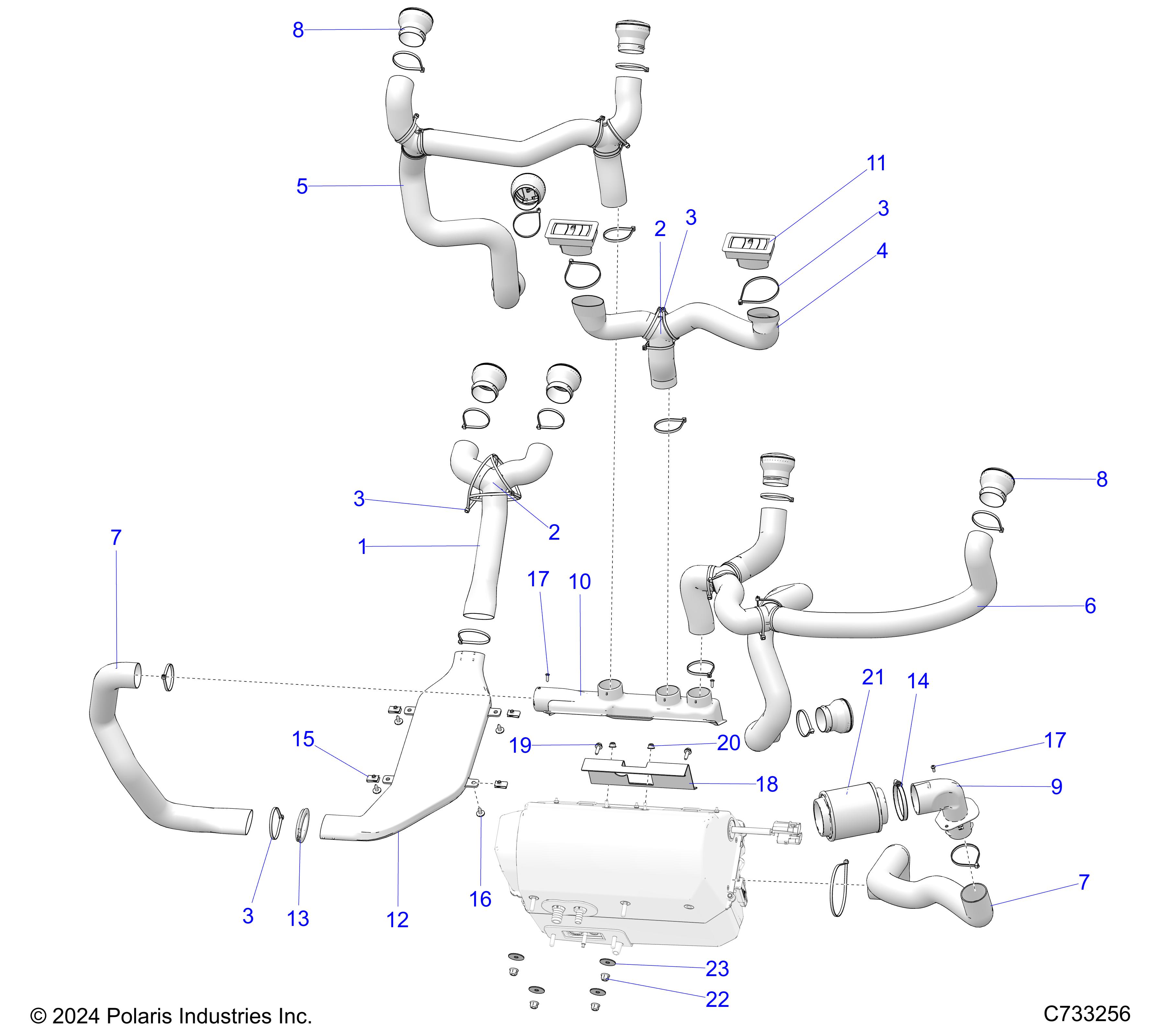 BODY, HVAC DUCTING - R25RSY99AF/BF/AK/BK/AS/BS/AL/BL/AP/BP/A9/B9 (C733256)