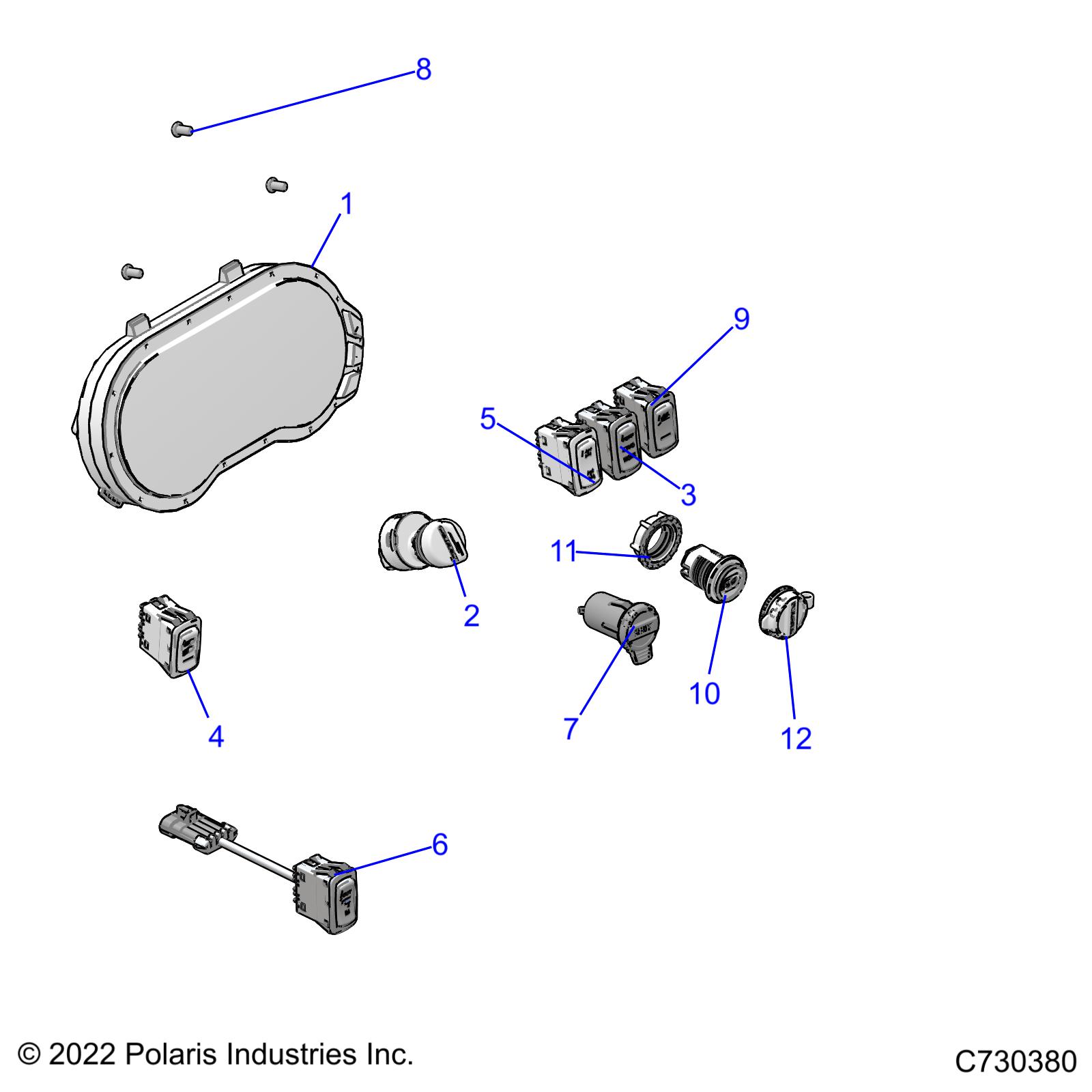 ELECTRICAL, DASH INSTRUMENTS - R22RRJ99A9/B9 (C730380)