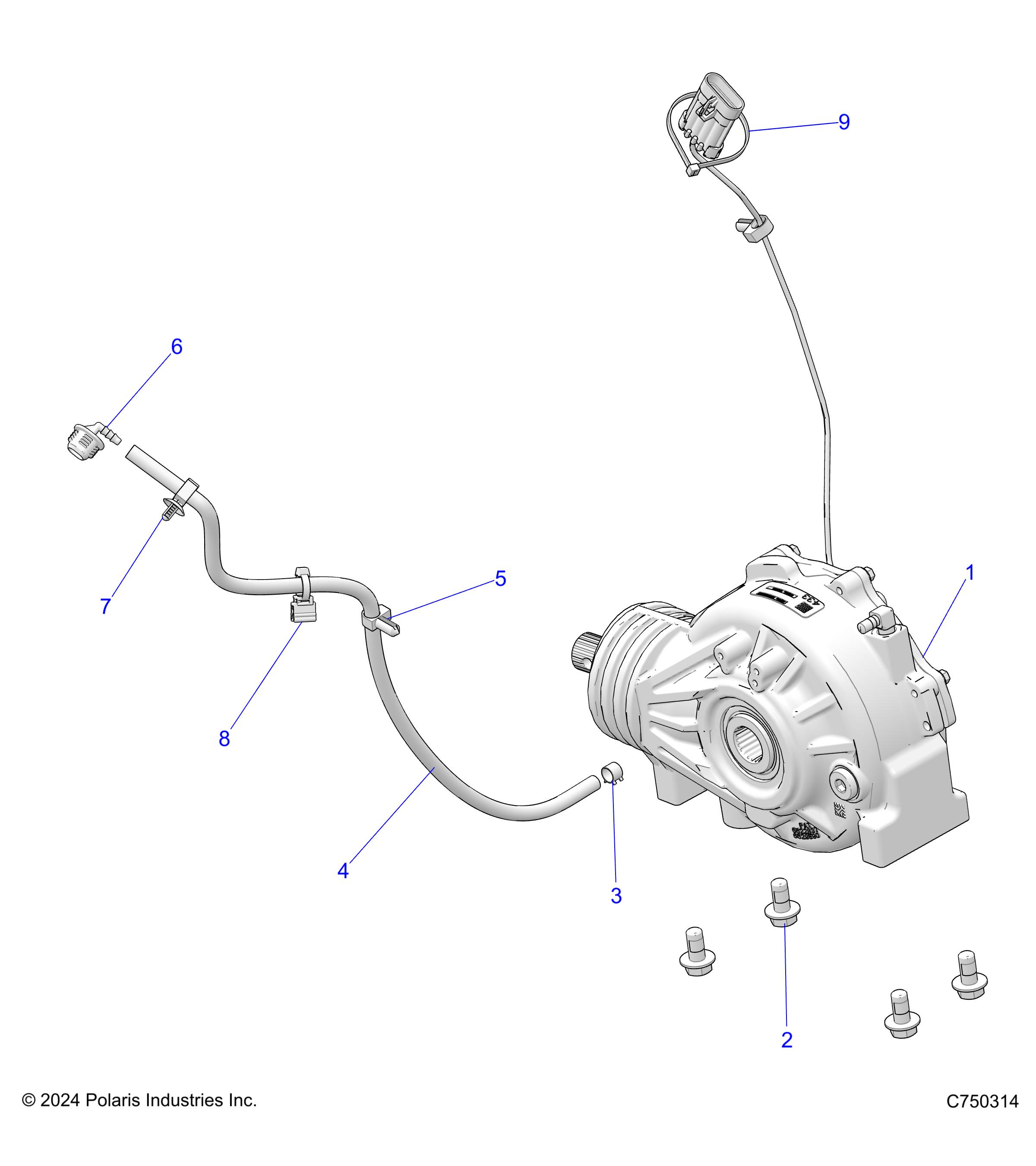 DRIVE TRAIN, FRONT GEARCASE MOUNTING - Z25ASE99P5 (C750314)